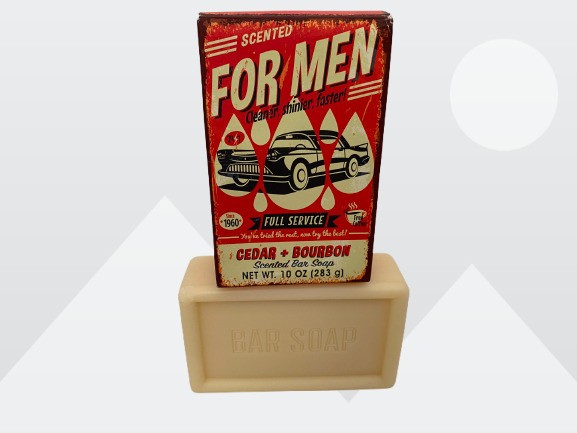 San Francisco Soap Company Men’s Cedar & Bourbon 10 oz. Scented Bar Soap Boxed
