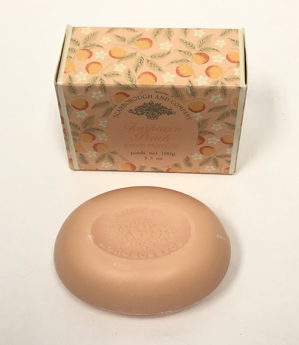 Scarborough and Company Fairhaven Peach Perfume Perfume Soap 3.5 Oz Bar Rare