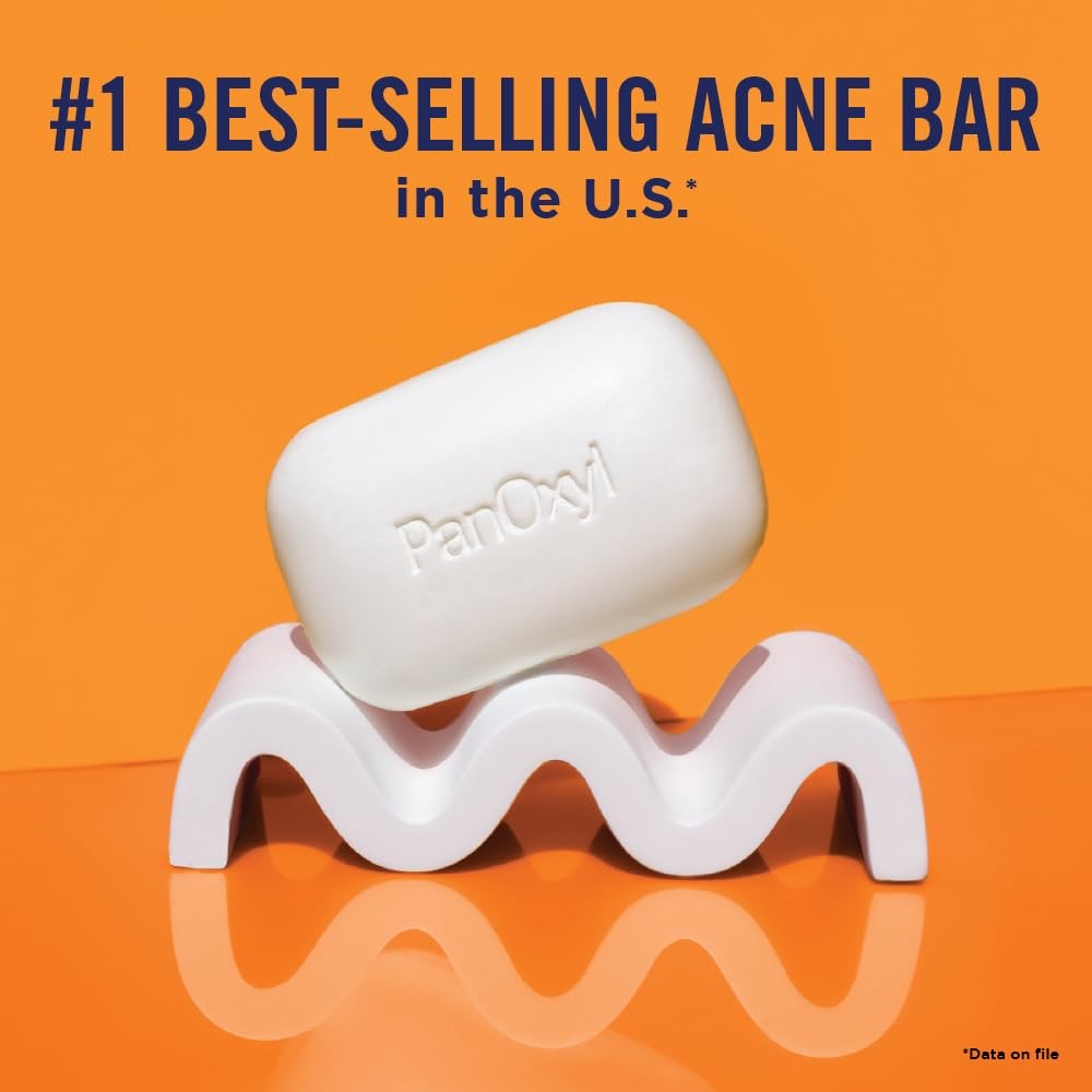 PanOxyl Acne Treatment Bar with 10% Benzoyl Peroxide, Maximum Strength Bar Soa