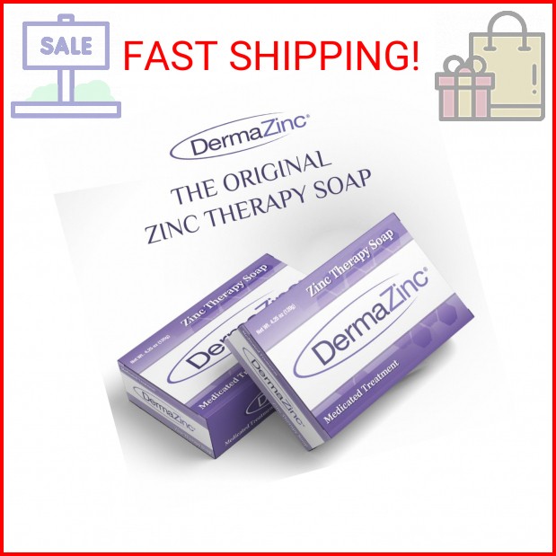 DermaZinc Therapy Soap, Zinc Soap for Skin, Skin Disorder Relief for Psoriasis,