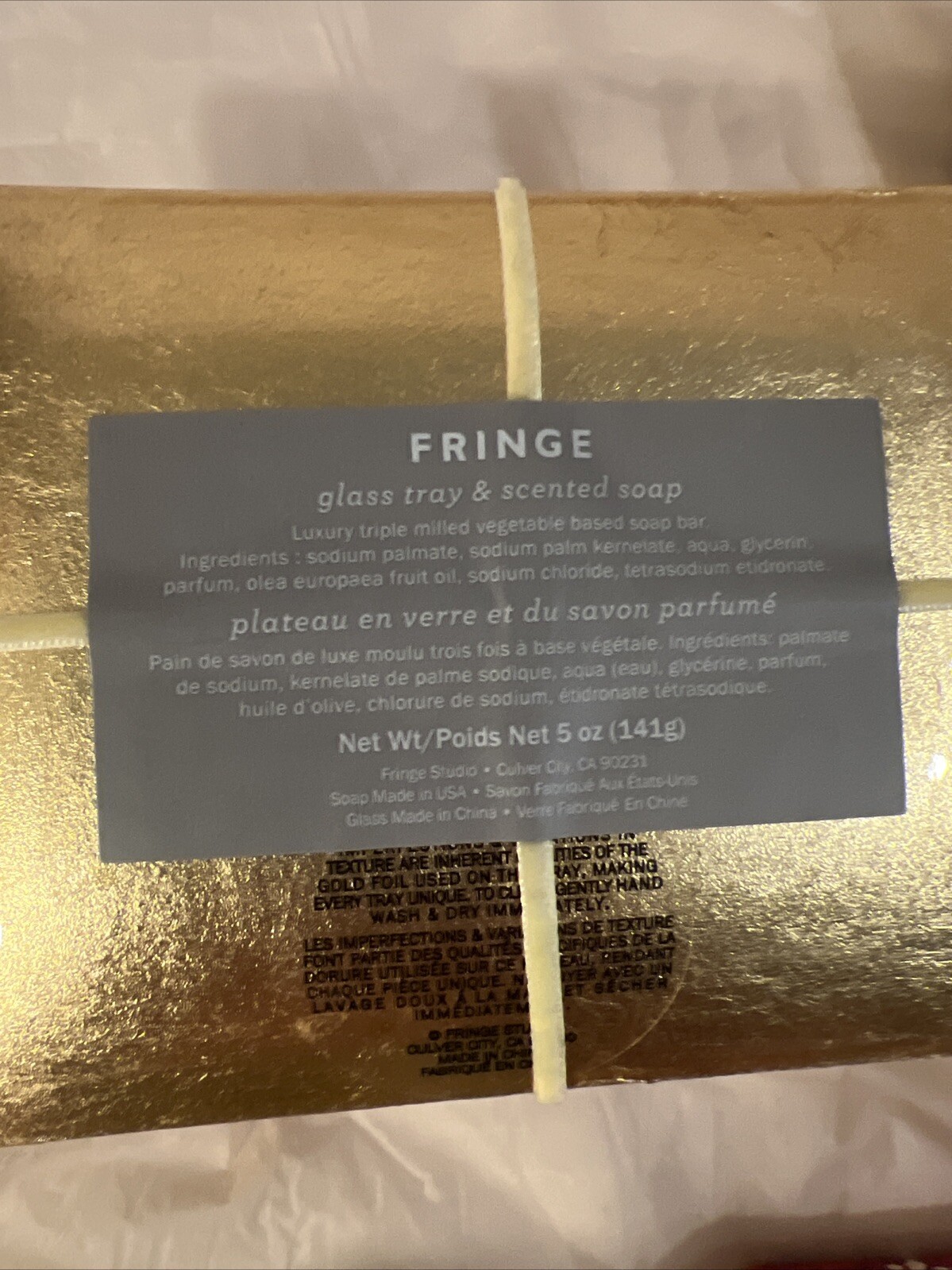 Fringe Alchemy Collection Scented Soap Savin & Glass Tray +4 Scented Soaps New