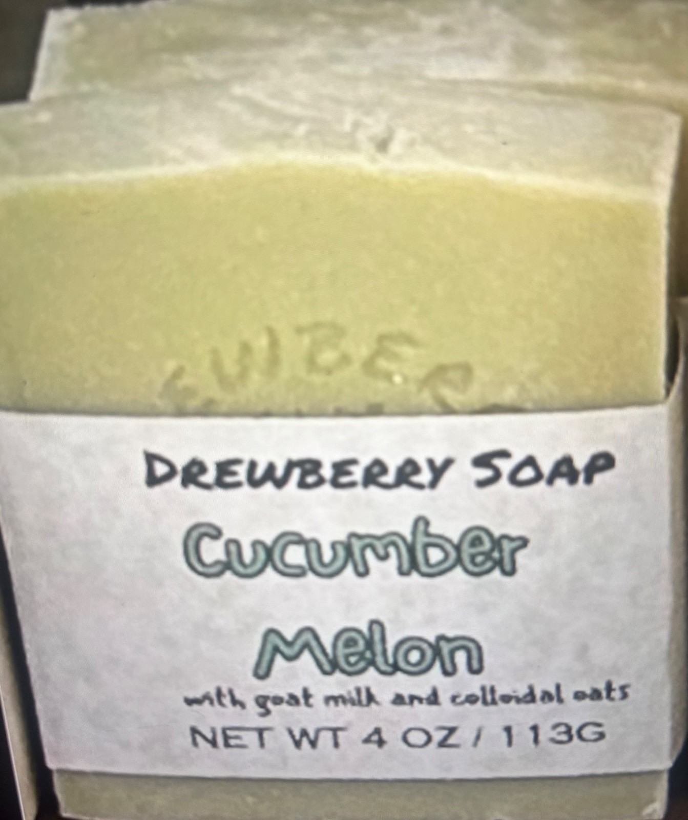 Drewberry Soap Goat Milk Soap 4 oz Bar Cucumber Melon, Phthalate & Paraben Free