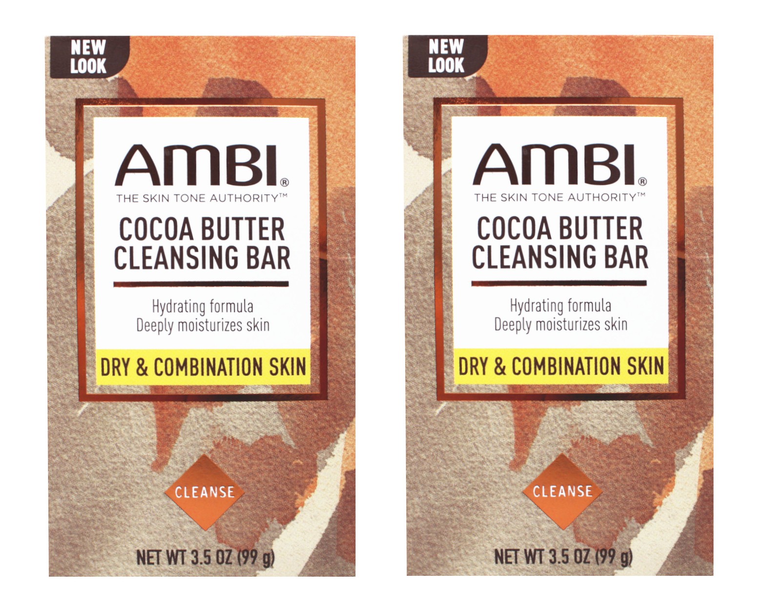 AMBI Cocoa Butter Cleansing Bar Soap – 3.5oz – 2 Pack