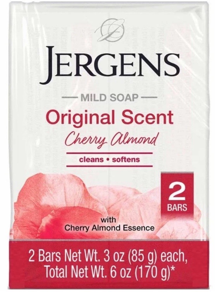 12 PACK- Jergens Mild Soap Original Cherry Almond Scent, 24 BARS – 3 Oz. (Each)