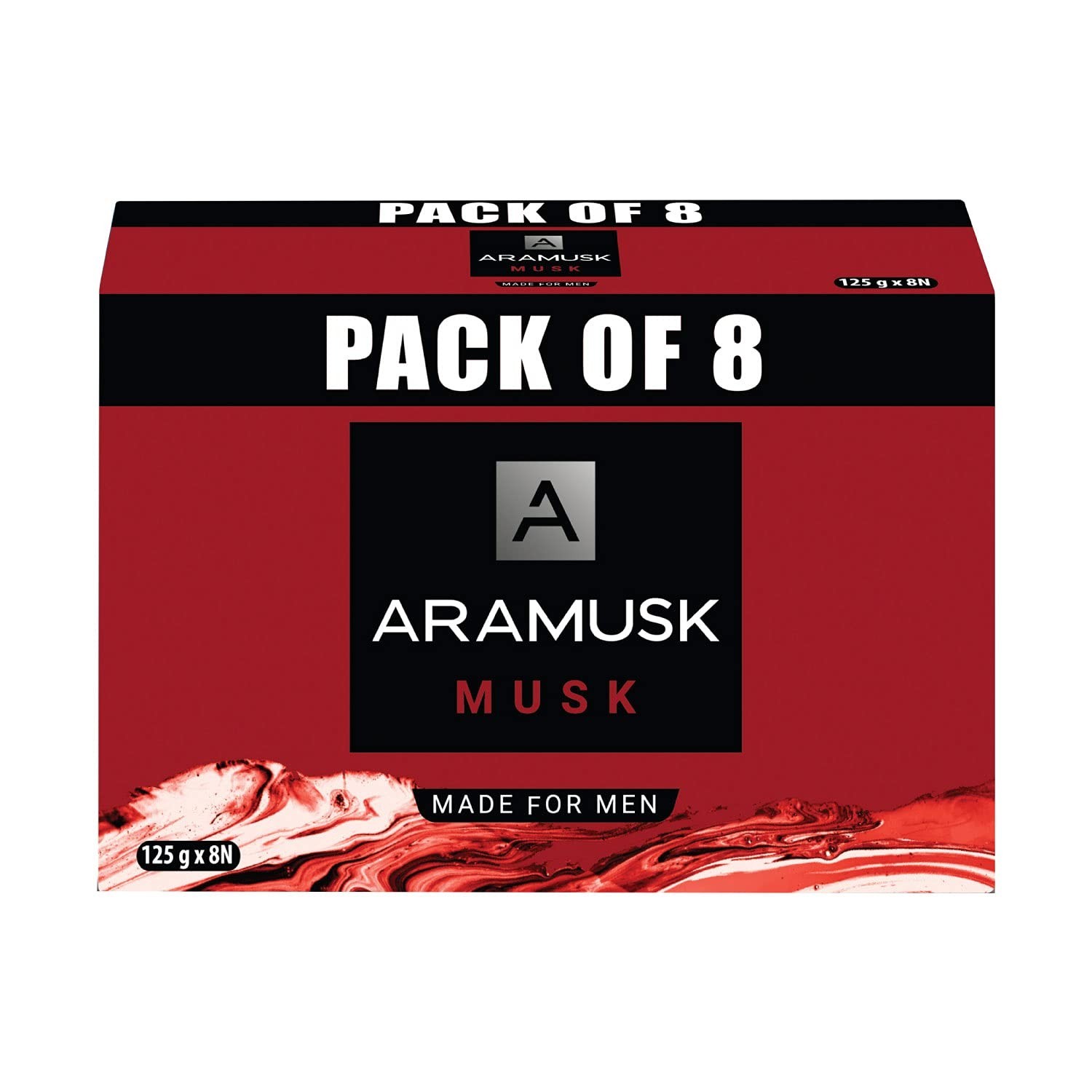 Aramusk Musk Premium Soap for Men | 125g (Pack of 8)