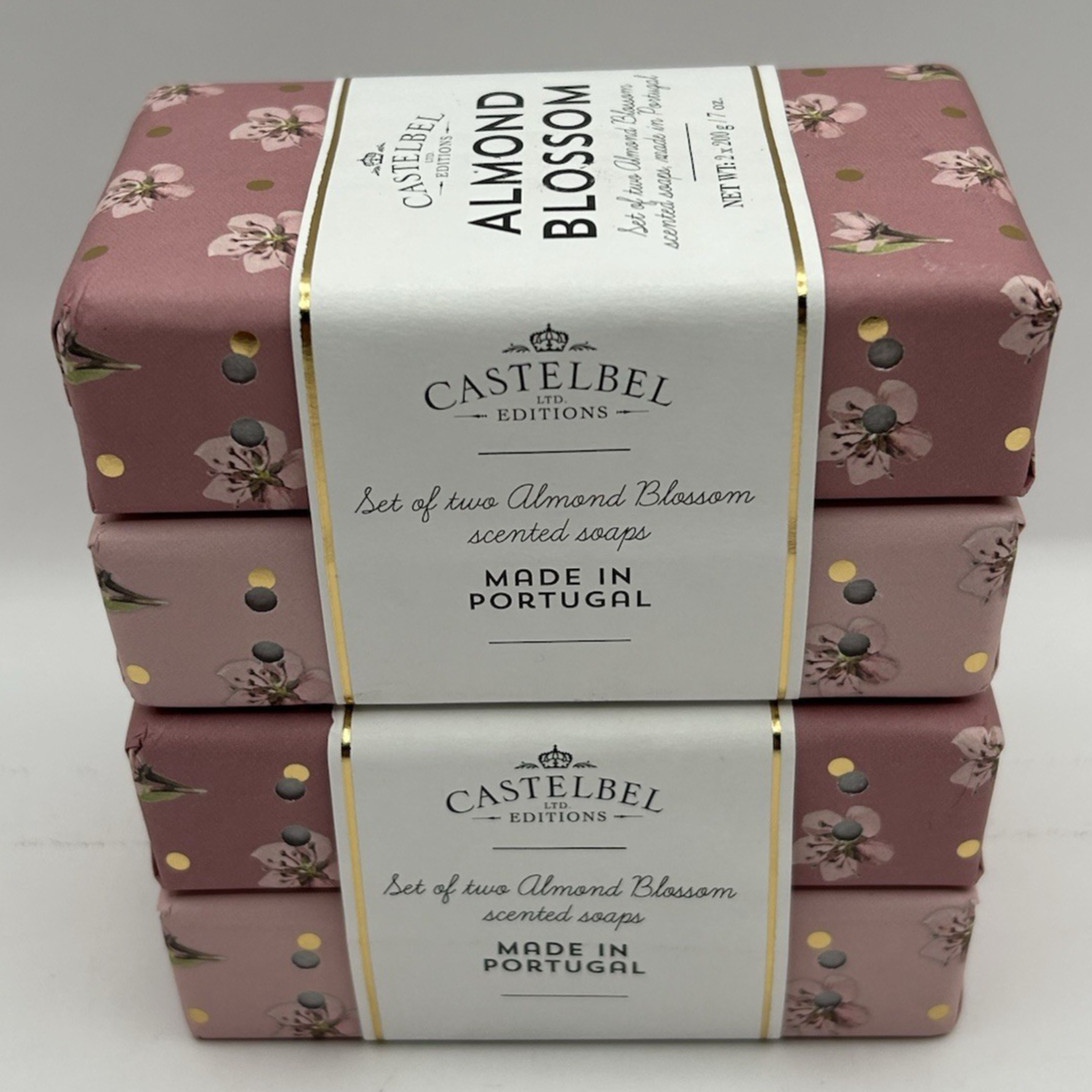 4 Pack Castelbel Bar Soap Almond Blossom Made In Portugal 7oz Each 200 Grams