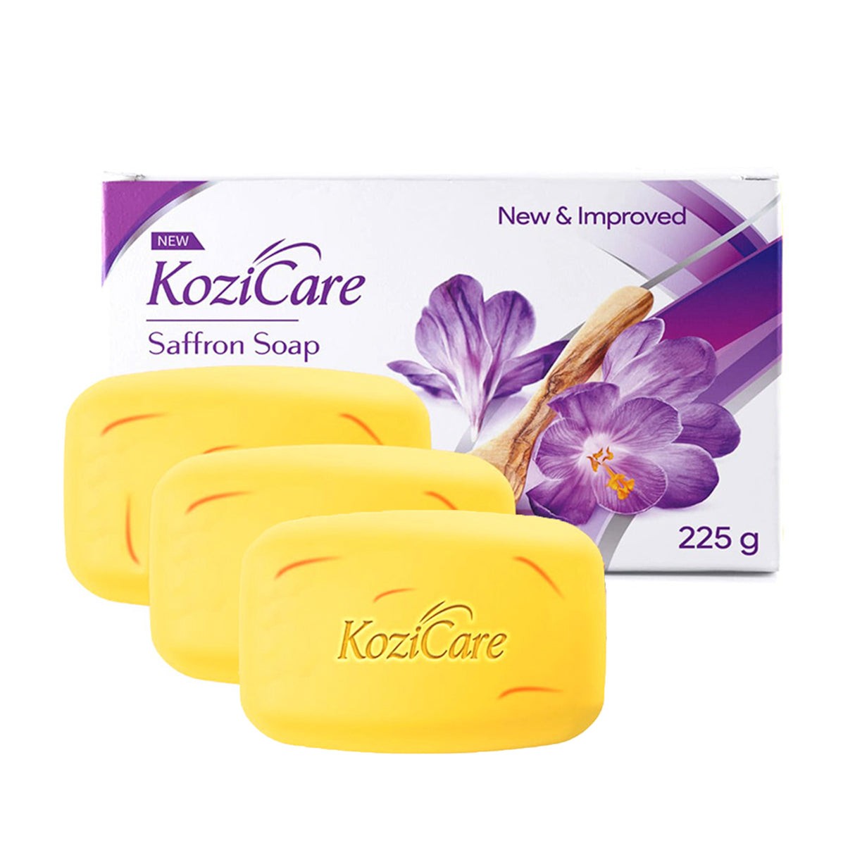 Kozicare Saffron Soap | Skin Brightening & Dark Spot Remover -75gm (Pack of 3)