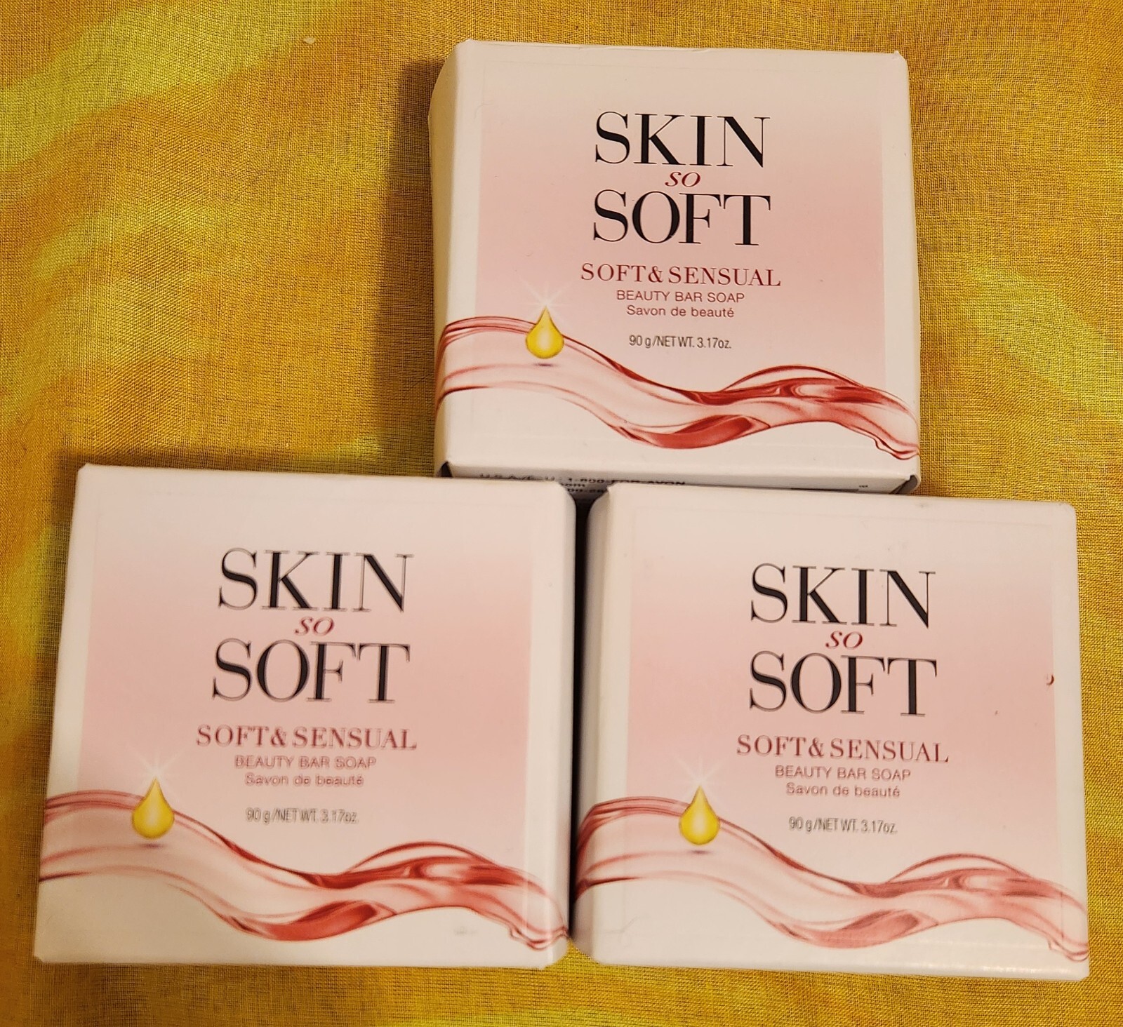 SKIN SO SOFT SOAP BAR BY AVON 3 PACK OF SOFT &SENSUAL