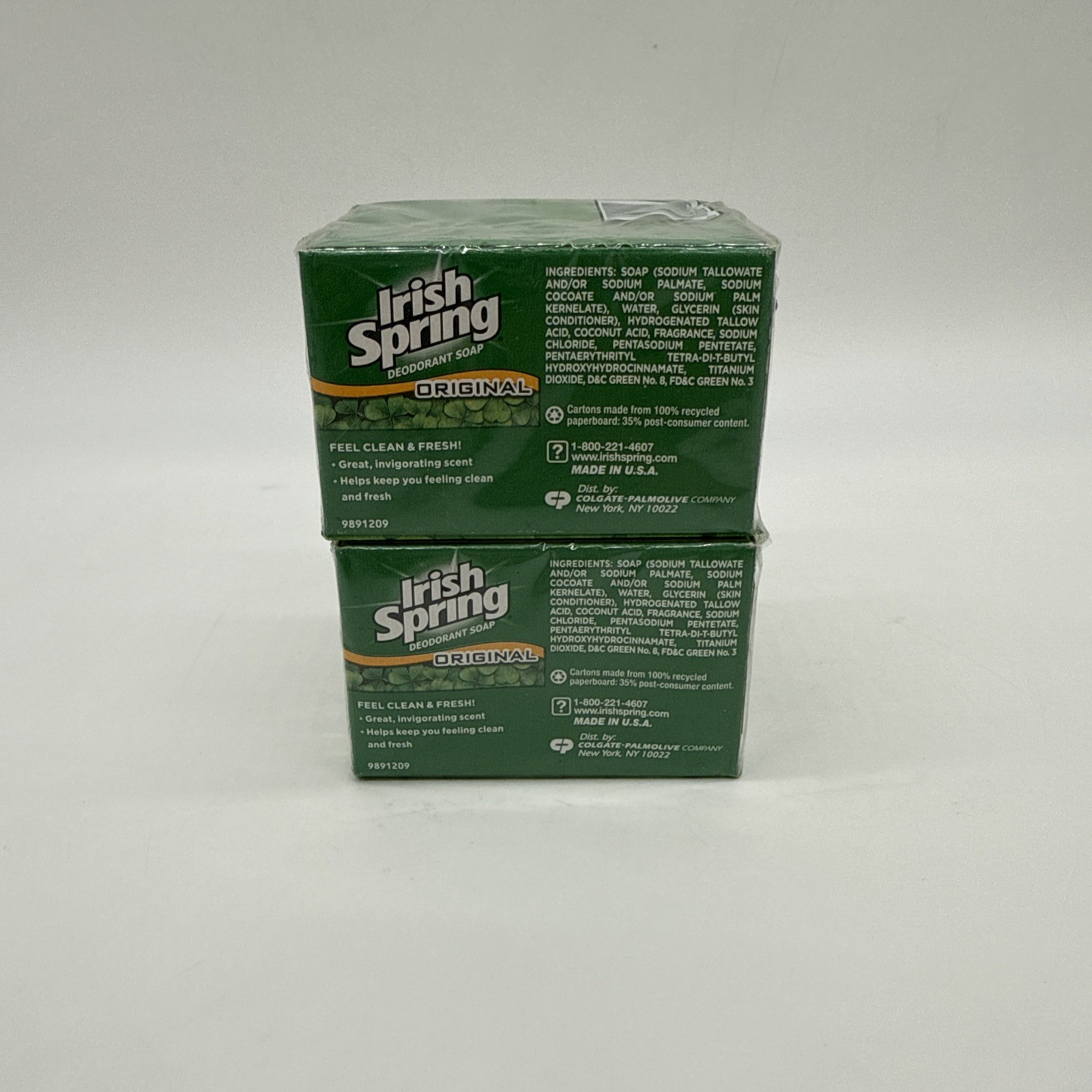 Irish Spring Original Scent Bar Soap 3.2 oz – 2 Packs – NEW SEALED 4 Bars Total