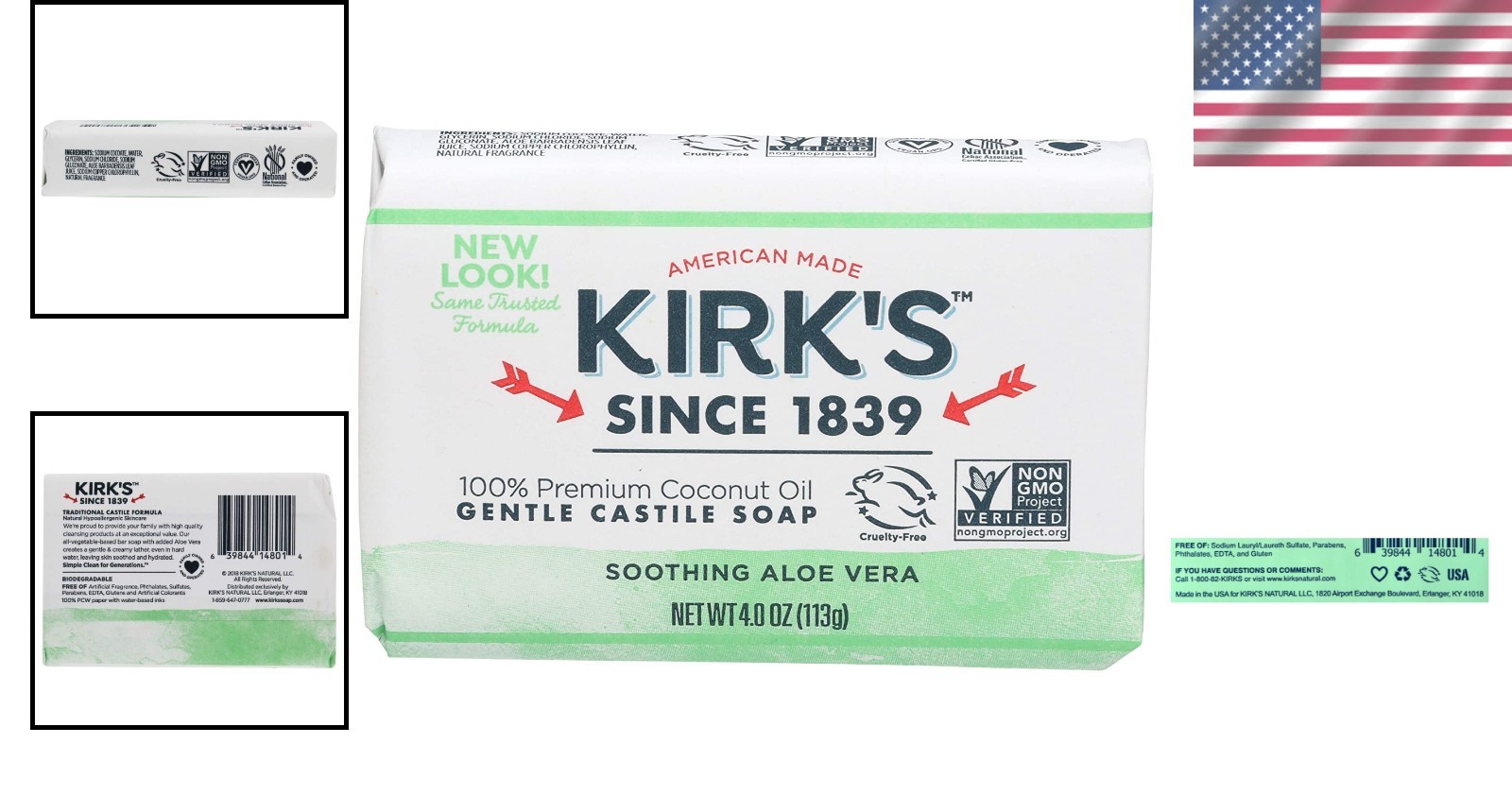 Gentle Organic Aloe Vera Soap Bar – Refreshing 4 Oz Cleansing Experience