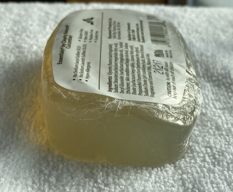 Essentials By Clearly Natural: CUCUMBER GLYCERIN SOAP 4 Oz NEW Lot of 2 Sealed