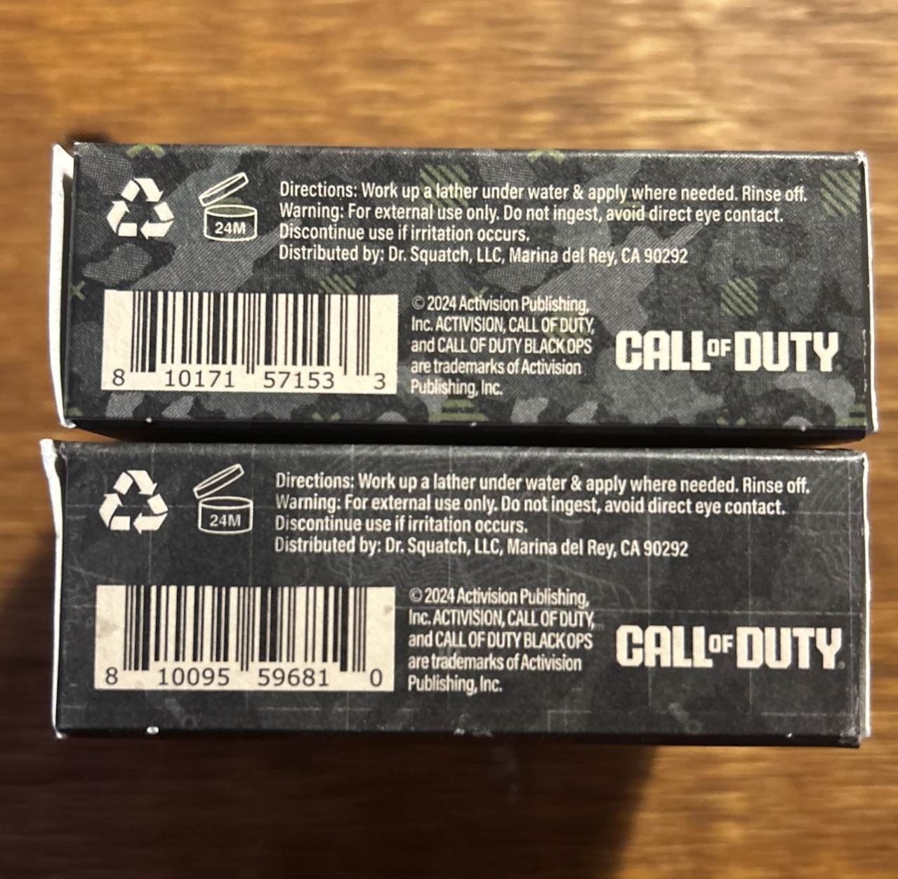 New! Dr. Squatch Call Of Duty Limited Edition Ghost Grit And Sarge Soap Bundle