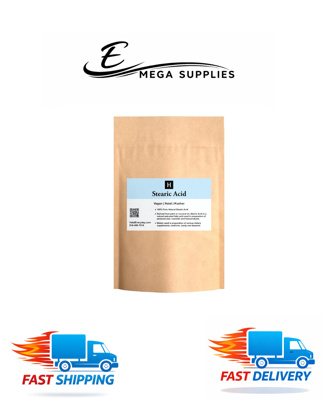 tearic Acid White Flakes 1 lb Food Grade NF USP Soap Lotion Cream