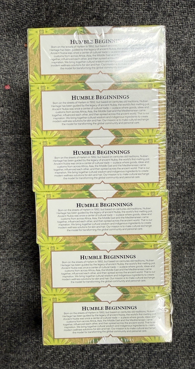 6 New Bars Nubian Heritage Hemp & Haitian Vetiver Soap 5oz Each
