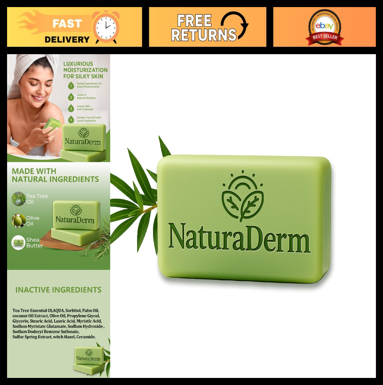 Tea Tree Oil Facial Soap for Oily Skin | Refreshing & Gentle for Sensitive Skin