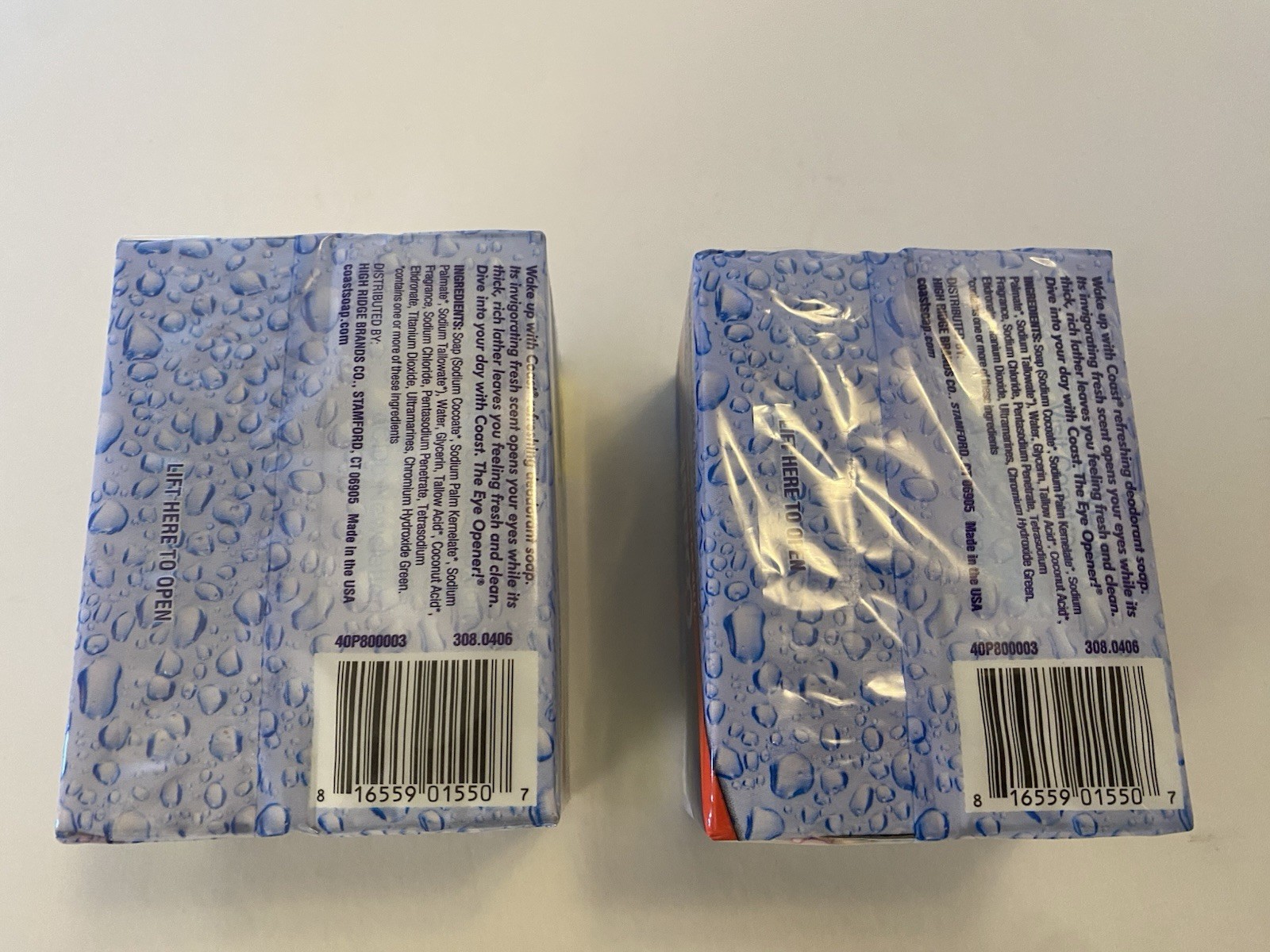 Coast Deodorant Soap Bar Fresh Scent 4.12 oz Each Eye Opener Pack – 4 Bars Total