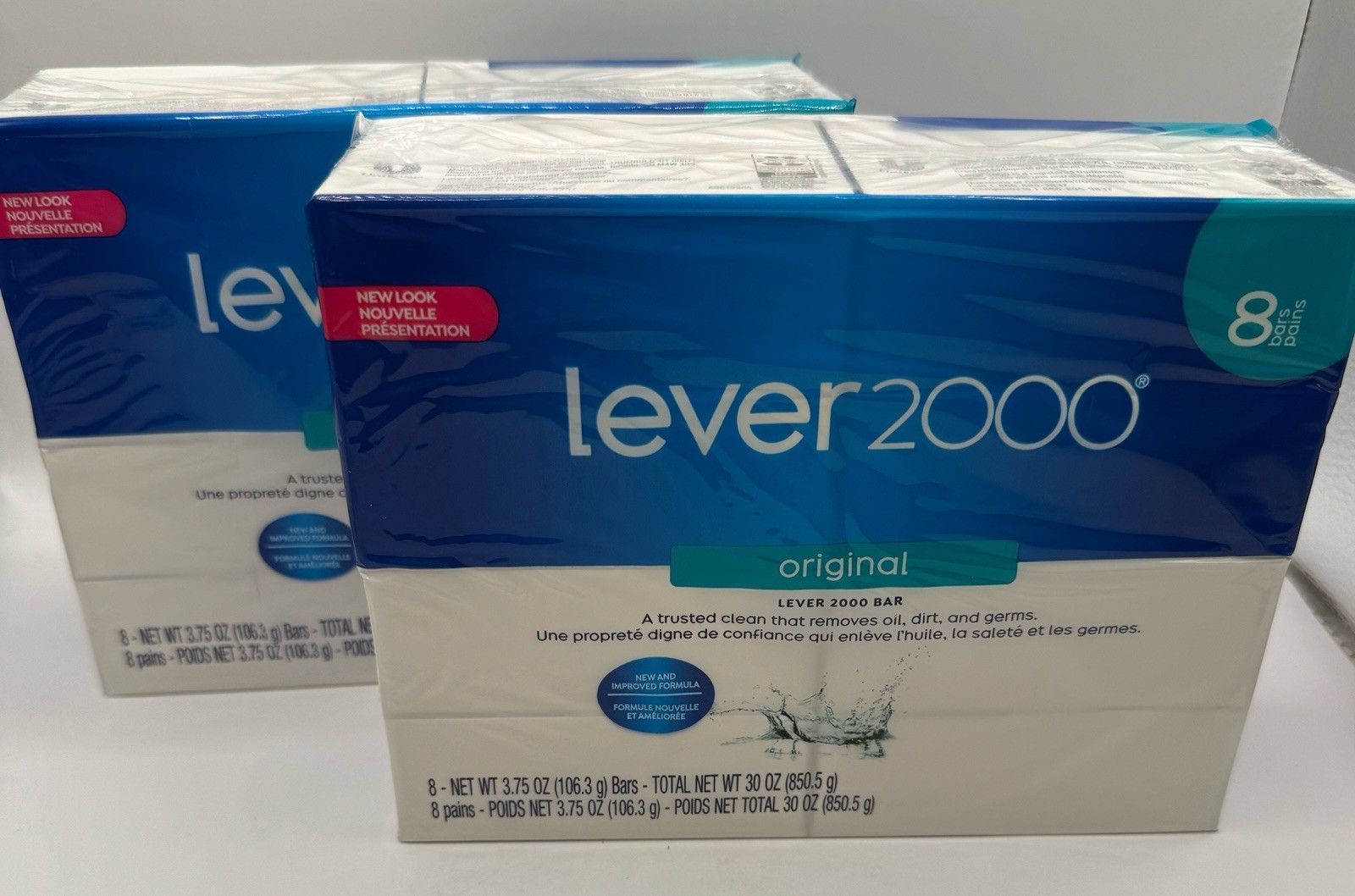 Lever 2000 Original 16 Bars Soap Clean Removes Oil Dirt Germs Old Formula