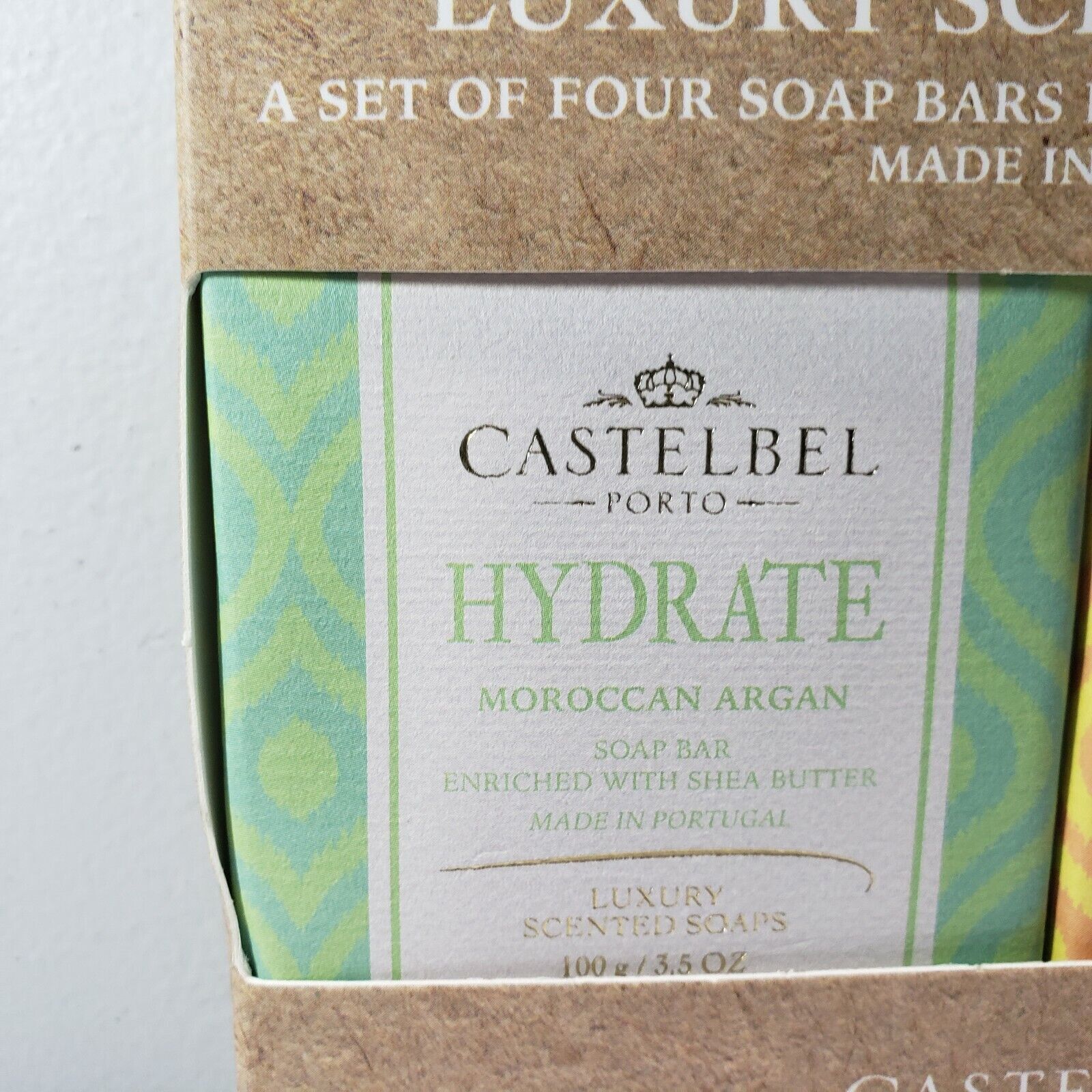 Castelbel 4 Luxury Soap Gift Set: Cleanse Relax Hydrate & De-stress, 3.5 oz