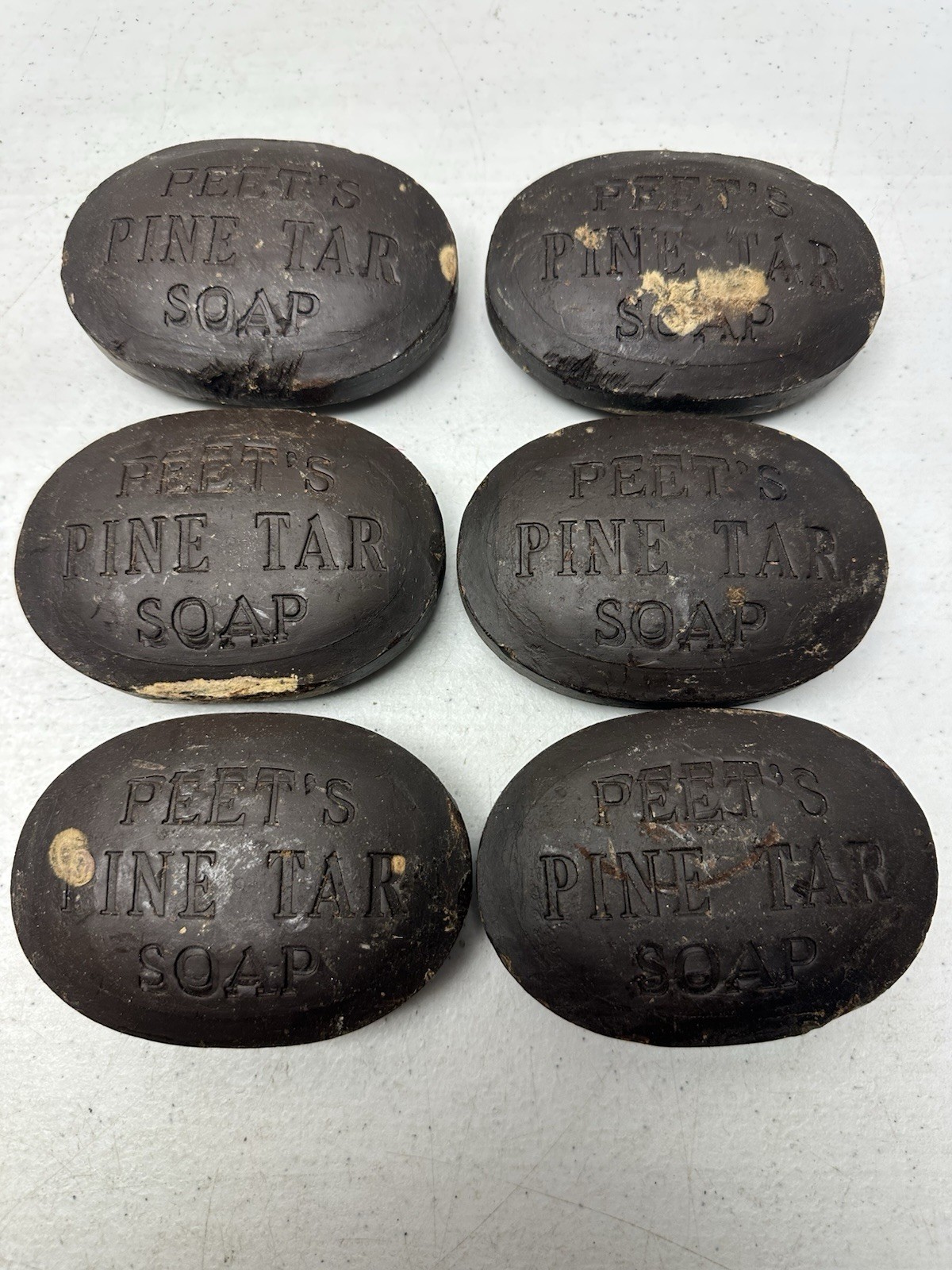 Vtg Peet’s Pine Tar Soap Bar Soap Makers Of Palmolive Lot Of 6 Bars