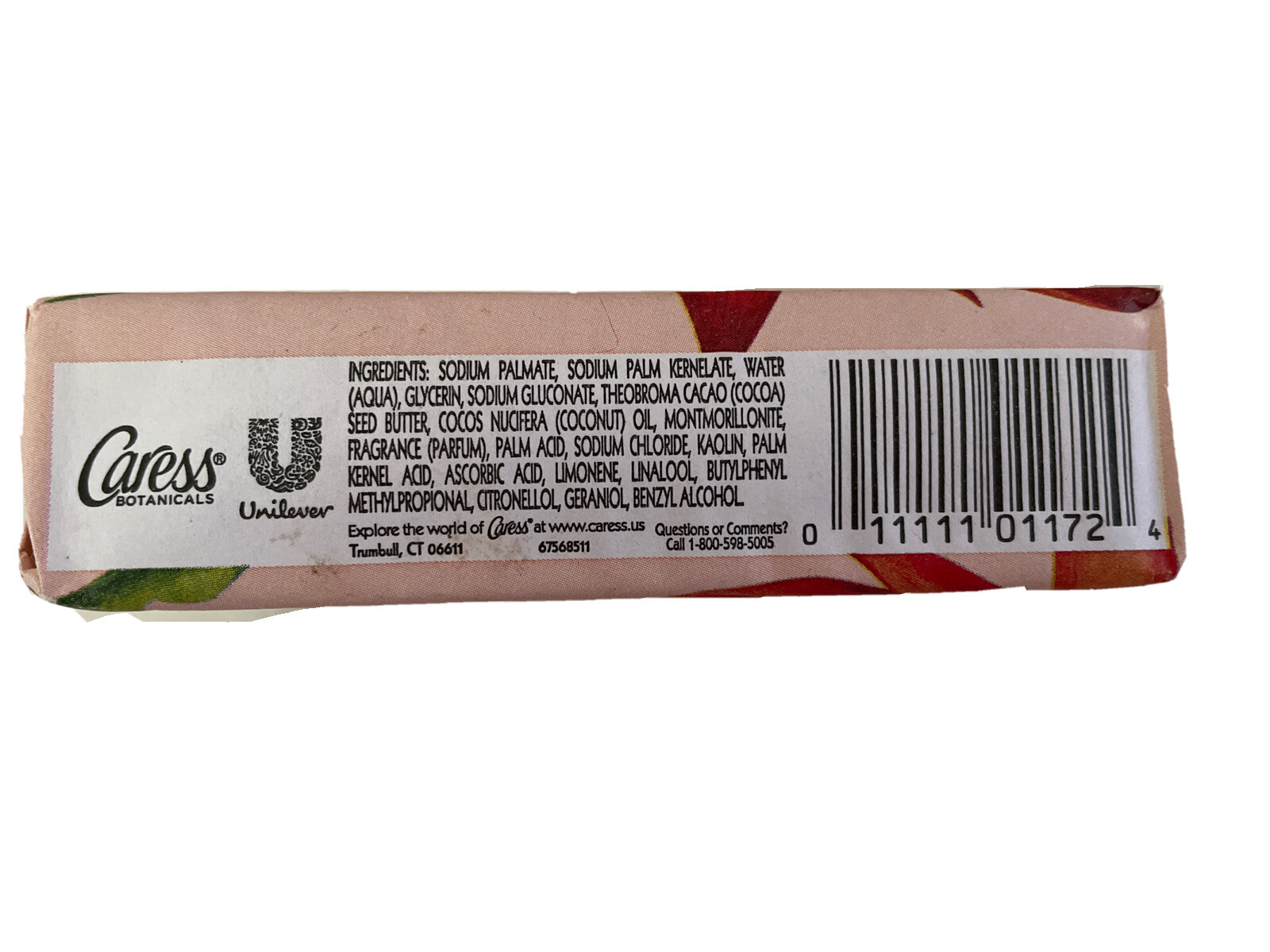 Lot of 4 Caress Botanicals Lotus & Red Clay Soap Bars Paraben Free 5 oz each