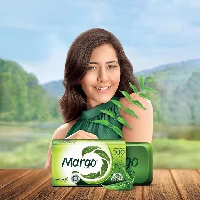 Margo Neem Soap 100g × 5 • Natural Antibacterial Herbal Cleanser + Vit E V837