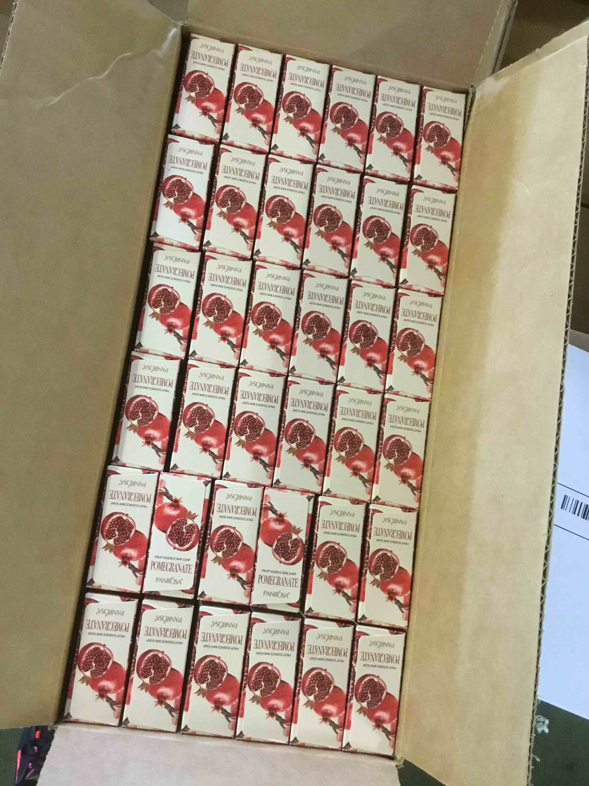 Lot of 36 Panrosa Pomegranate Essential Oil Bar Soap 3.5 oz case box