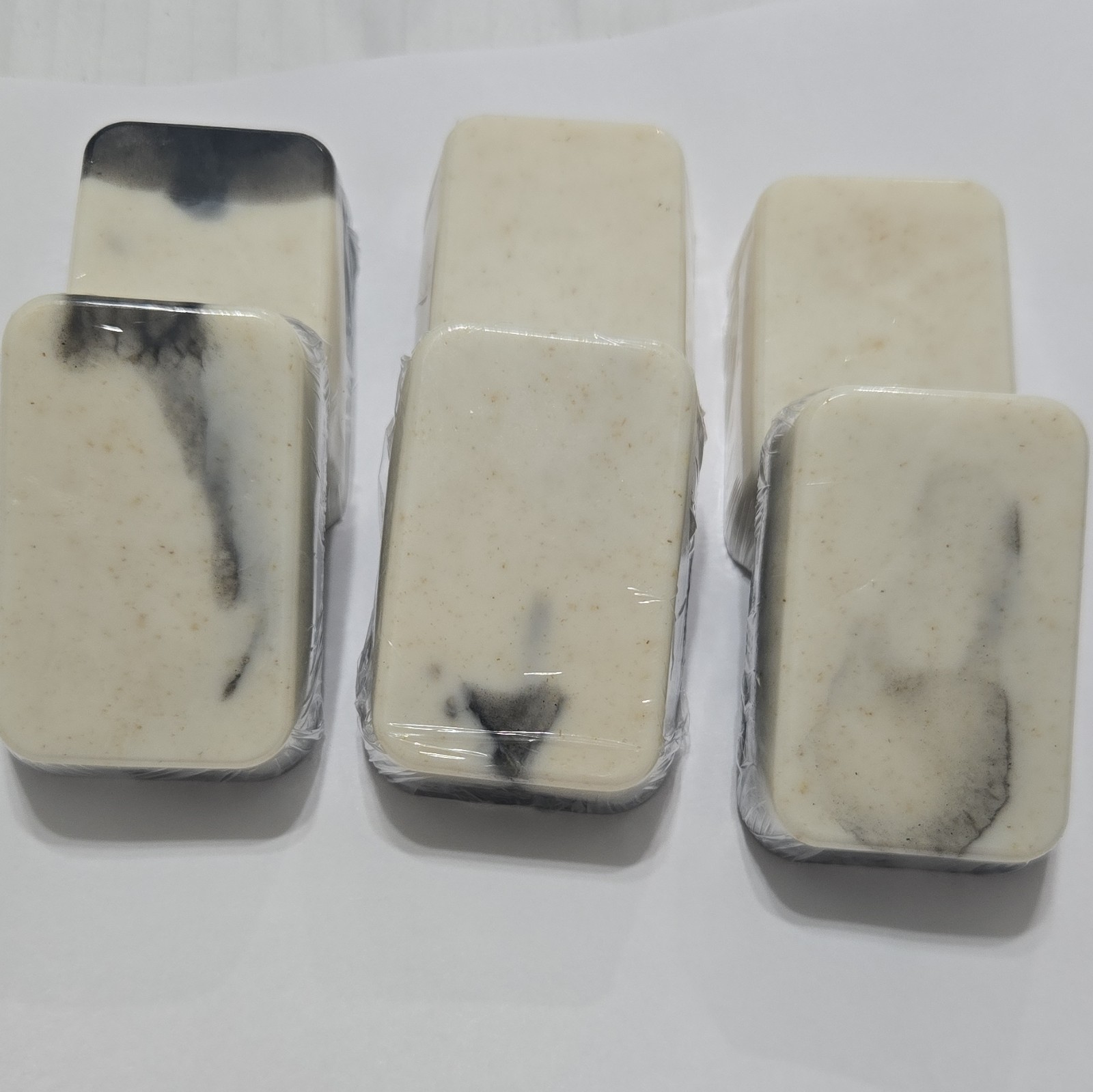 REBESSENCE All Natural Handmade Marble Detox Soap Bar 2.5 oz White/Black