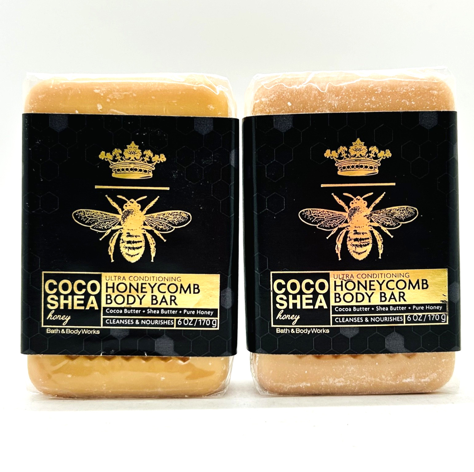 2 Bath & Body Works Coco-Shea Honey HONEYCOMB Body Bar 6 oz