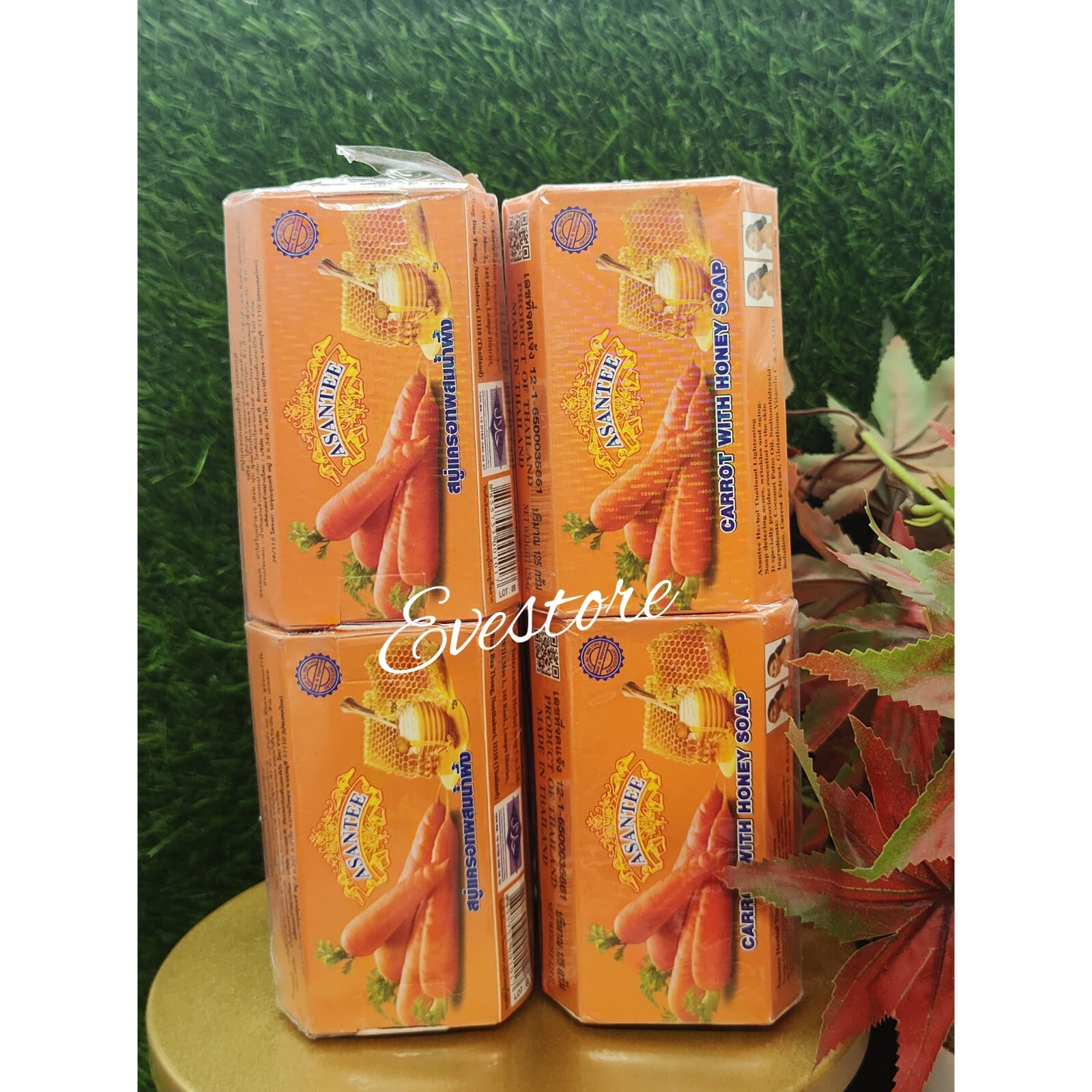 12 Bars x 125g Soap Carrot and Honey Asantee Face And body Anti Acne (12pcs)