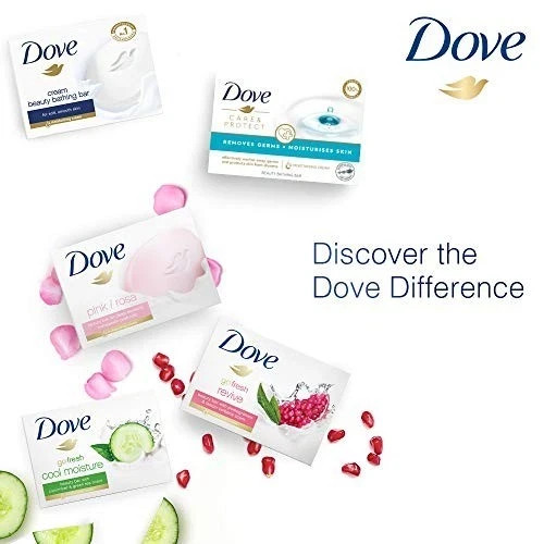 Dove Care Protect Bathing Bar 100g Pack of 4 Germ Care Soap Free Shipping