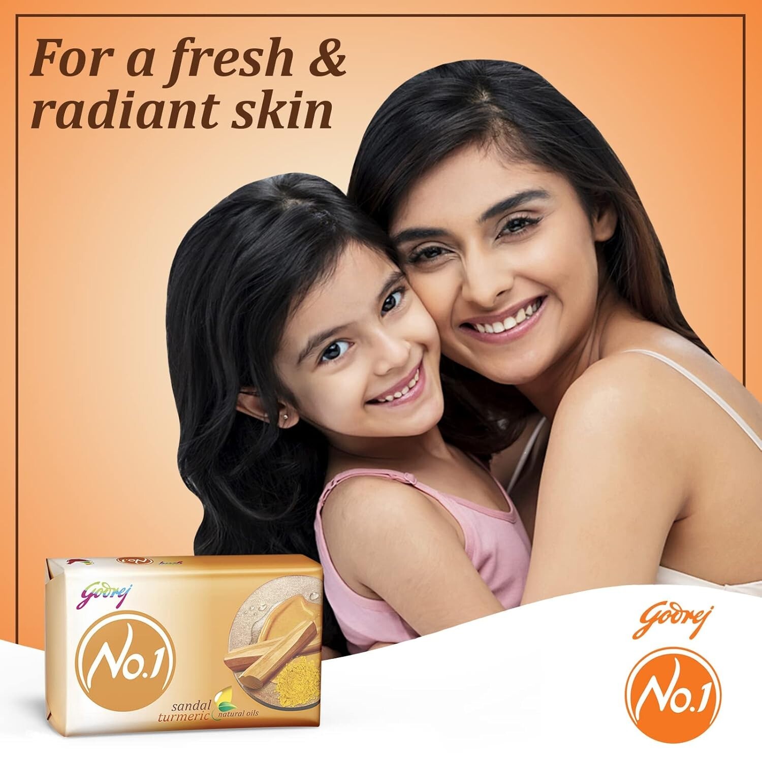 Godrej No.1 Sandal and Turmeric Soap – 100 Gram pack of 3 for beautiful skin