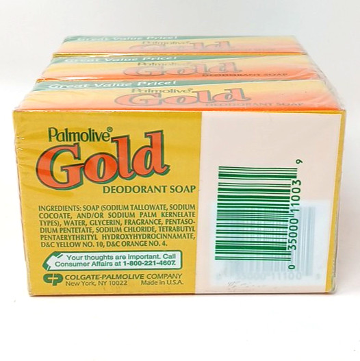 Palmolive Gold Deodorant Soap 4 oz, 3 ct, New, Sealed Discontinued USA Made