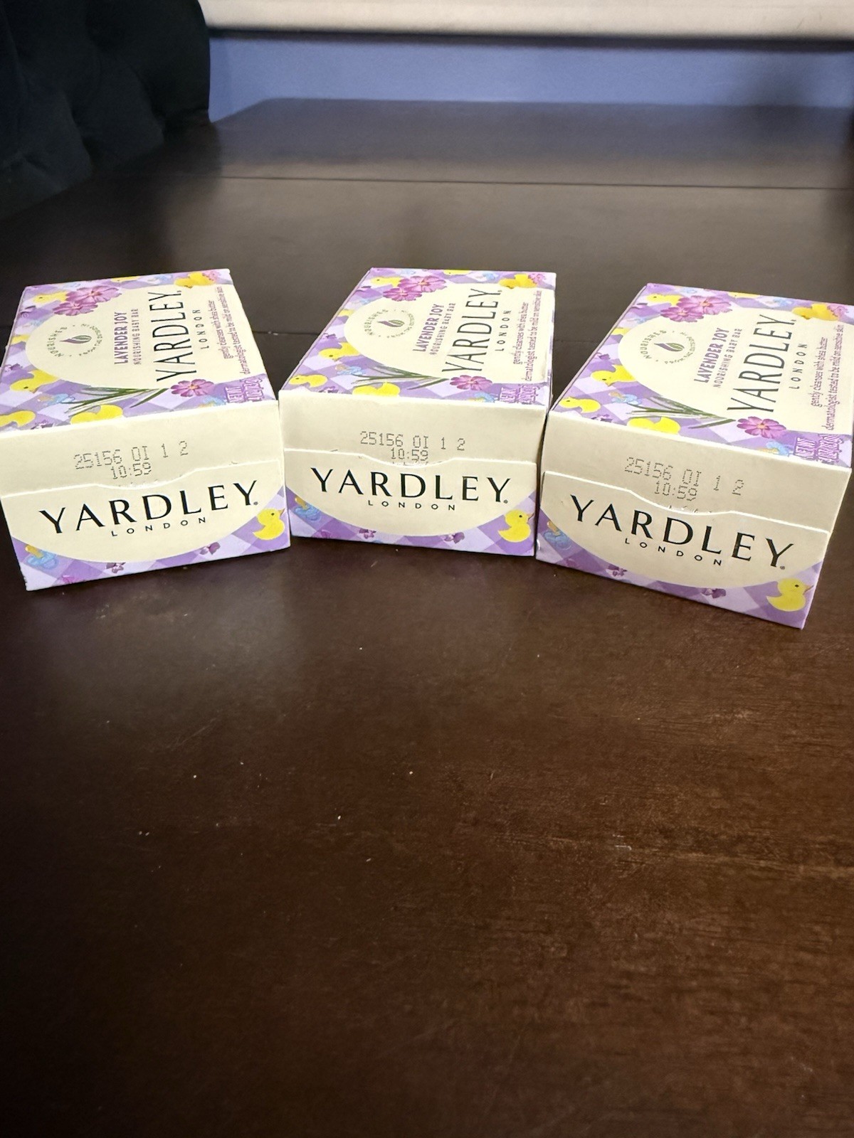 Yardley London Lavender Joy 3 Pack Nourishing Gentle Soap Bath Bars 4.25oz New