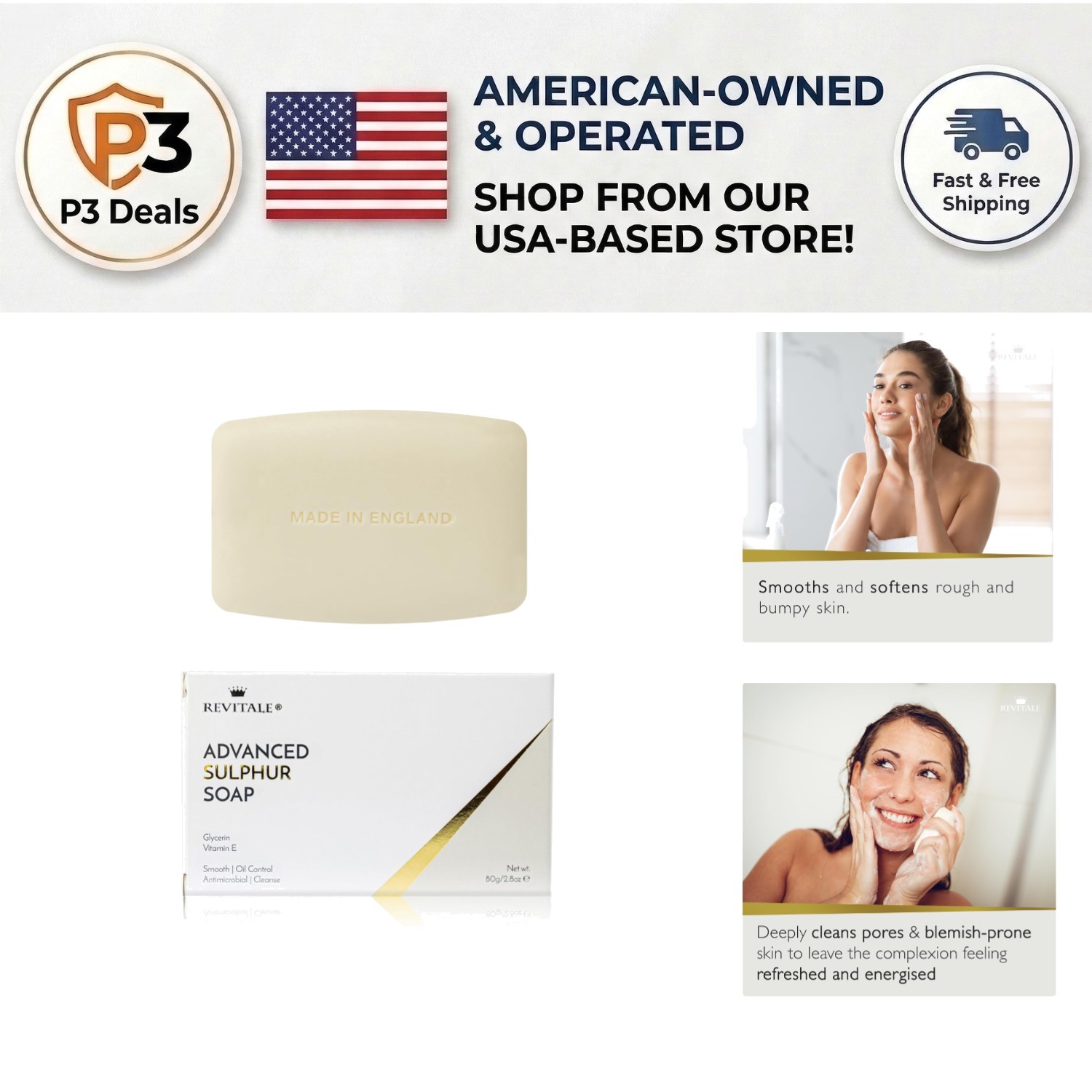 Eco-Friendly Advanced Sulphur Soap – Effective Cleansing for All Skin Types 80g