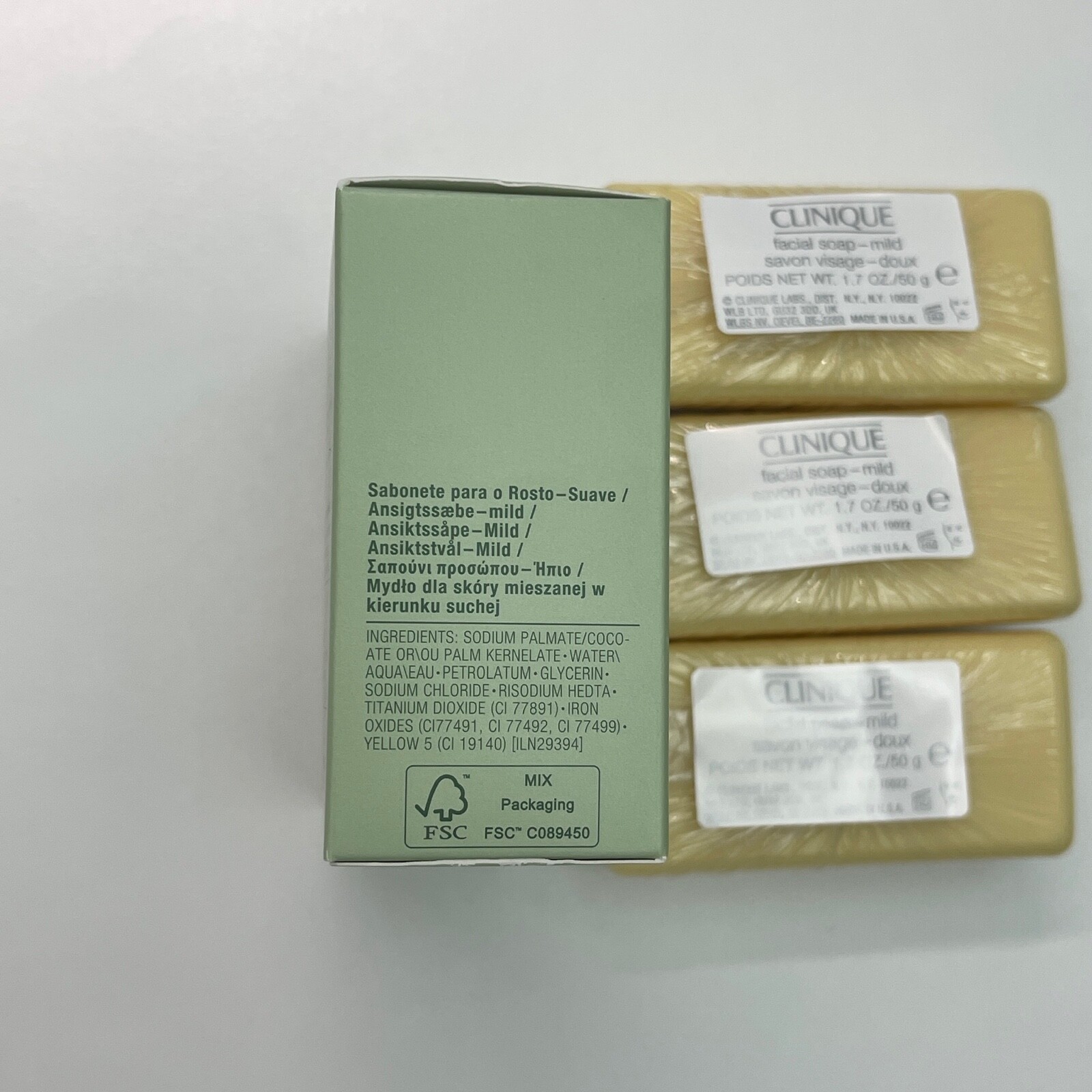 NEW BOXED Clinique 3 Little Bar Soap Mild For Skin Type 2 Dry Combination RARE
