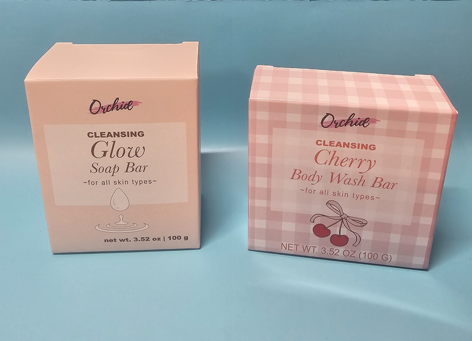 Orchid Cleansing Glow Bar & Cleansing Cherry Body Wash Bar