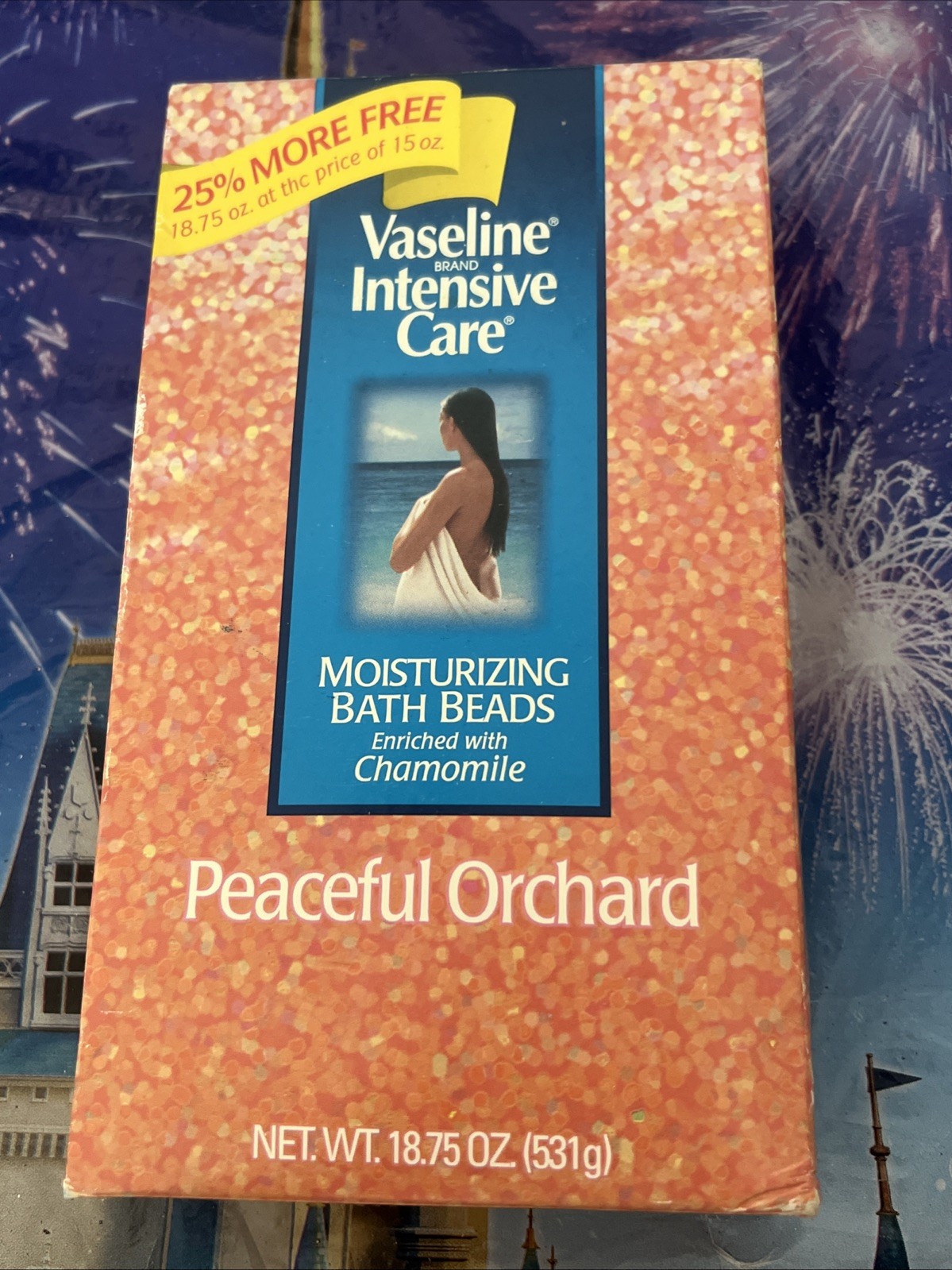 Vintage Vaseline Intensive Care Bath Beads Peaceful Orchard Chamomile 18.75 oz