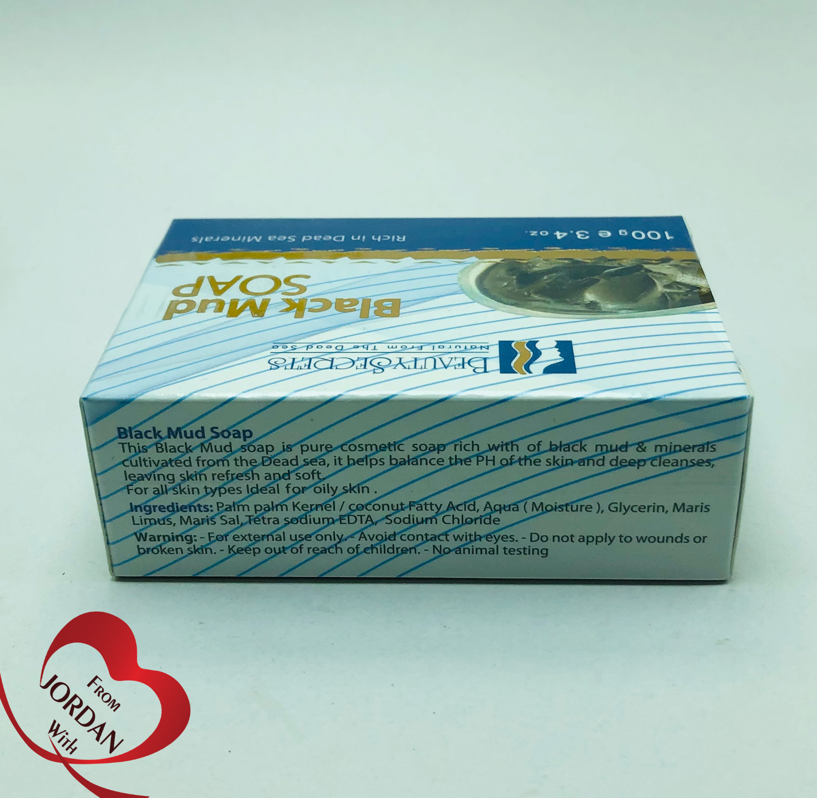 Natural Black Mud Soap Bar, Rich In Nourishing Cleaning Dead Sea Minerals 100 gm