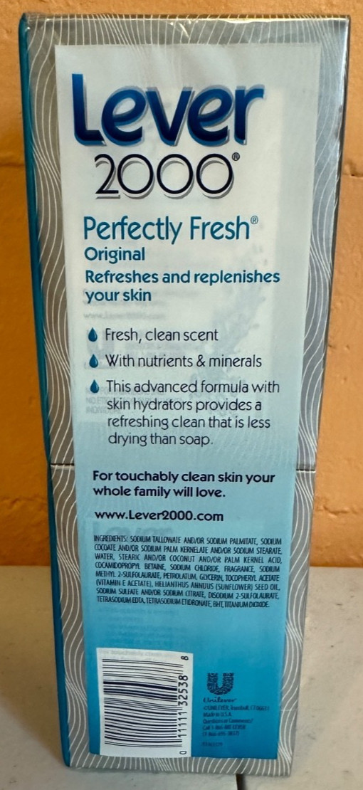 Lever 2000 Perfectly Fresh Original Bar Soap Boxed 4oz Sealed Lot of 8 Brand New