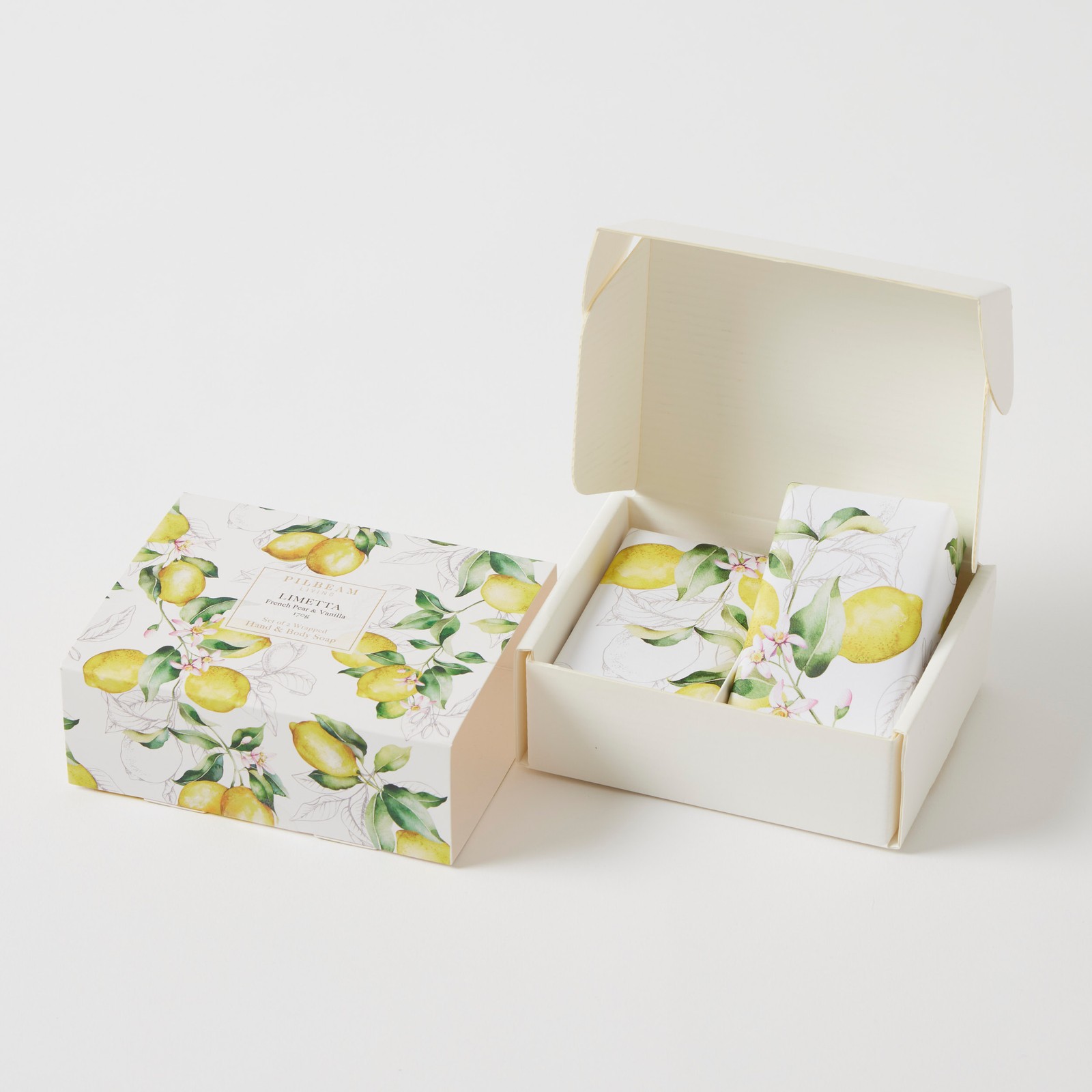 Pilbeam Living Limetta Scented Soap Gift Set of 2 – French Pear & Vanilla Scent
