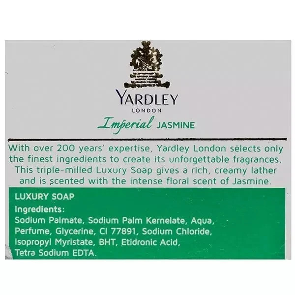 PACK OF 3 Yardley London Imperial Jasmine Luxury Soap – 100g / 3.5 oz