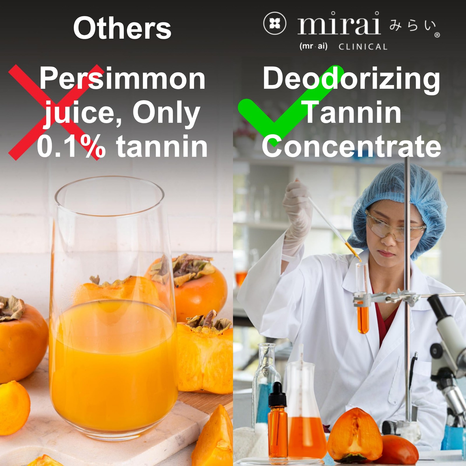 MIRAI Clinical Persimmon Soap Bar for Old People Smell – Nonenal Solution – J…