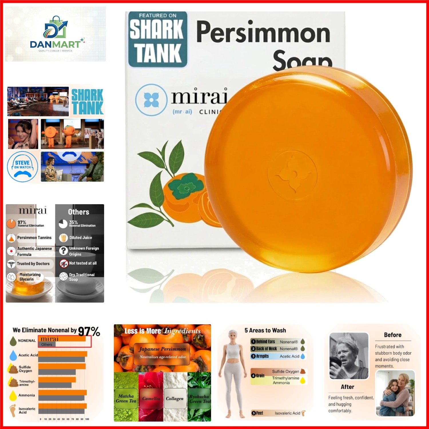 Clinical Persimmon Soap for Old People Smell,Nonenal Odor Eliminator | Japane…