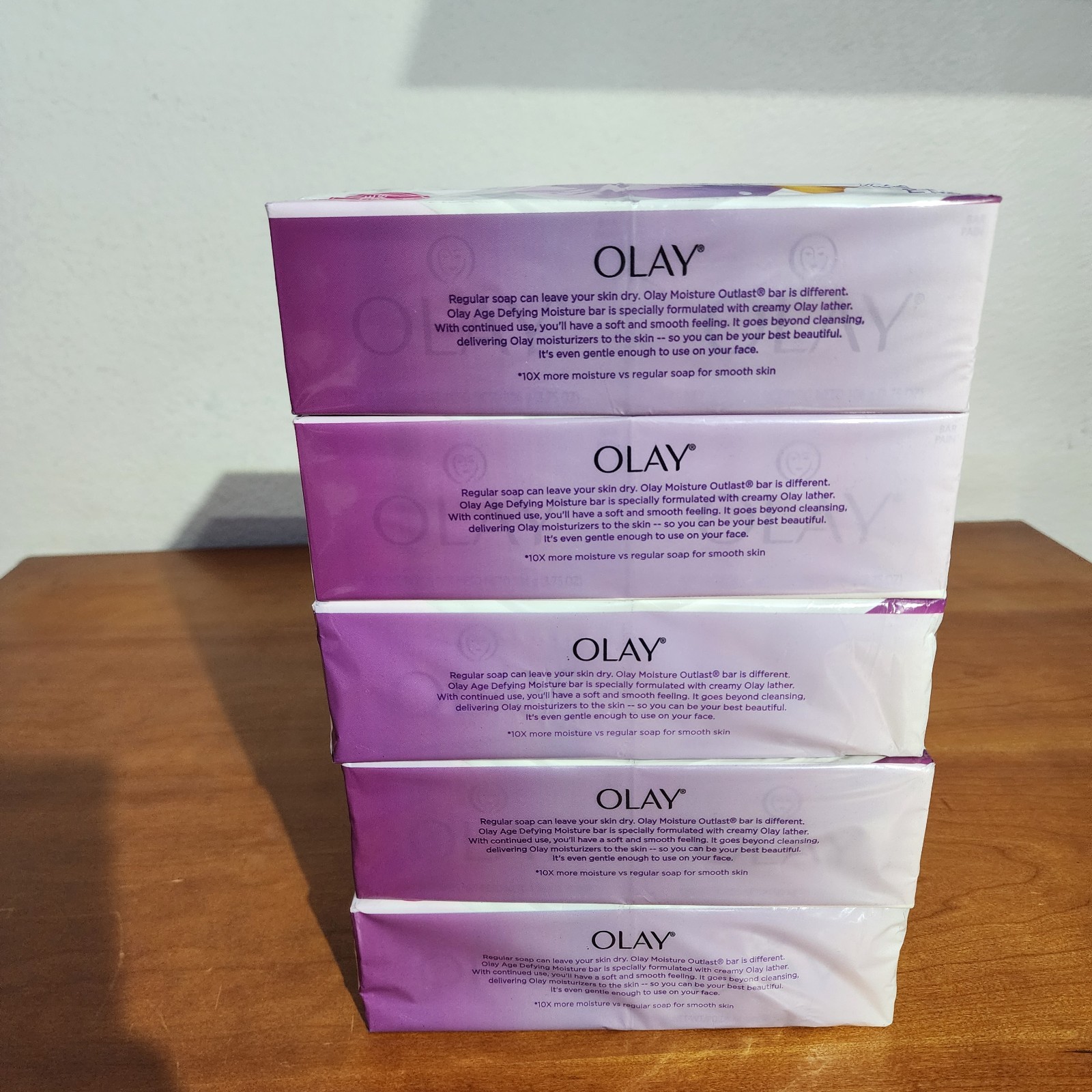LOT (5) OLAY AGE DEFY BEAUTY BAR SOAP 10X MOISTURIZER VITAMIN E 3.75 OZ 30 BARS