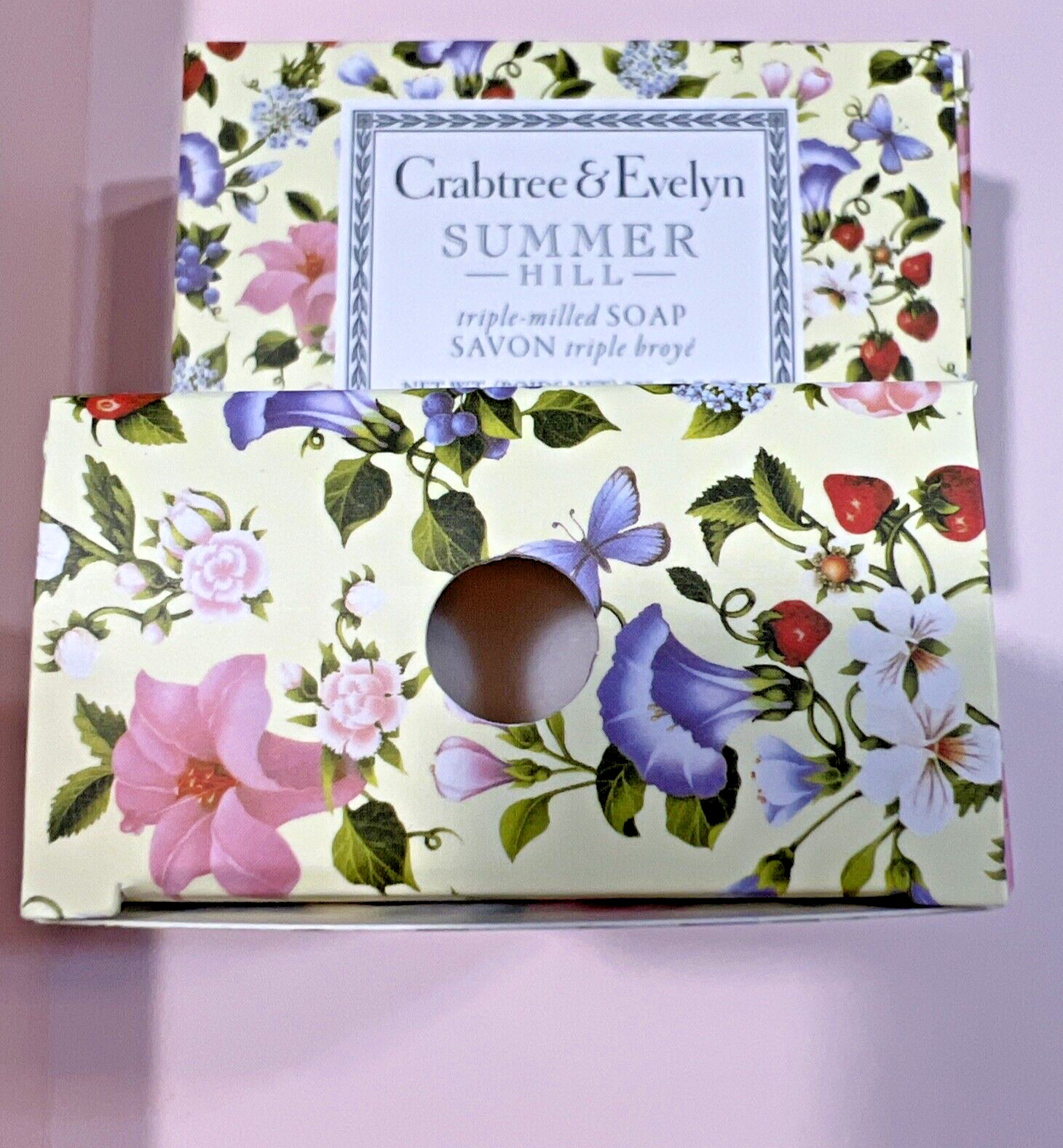 4x Crabtree & Evelyn SUMMER HILL Triple Milled Soap 7 oz New Lot x 4 Full Size