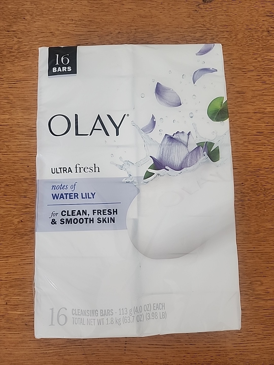 Olay Ultra Fresh Cleansing Bars, Water Lily Scent, 16 Bars, 4 oz Each
