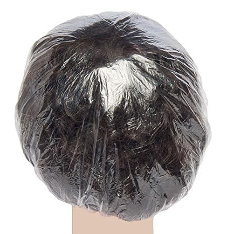 Extra-Large Clear Plastic Waterproof Hair Processing Caps (100 Pcs)