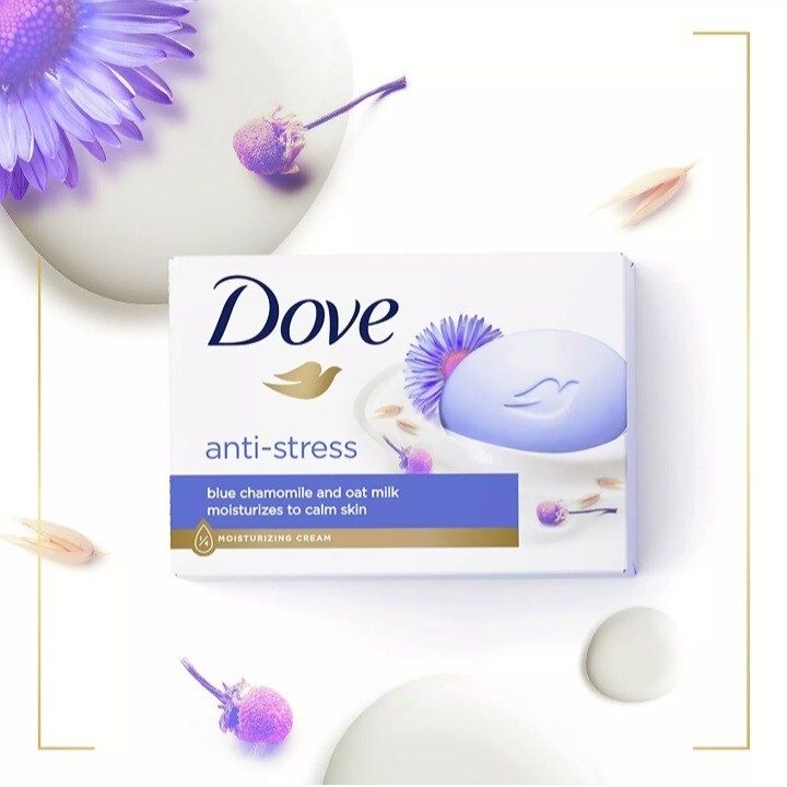 NEW! DOVE (4-BARS) 3.75 Oz (106g) ●ANTI-STRESS● Moisturizing Beauty Cream Bar🫧.