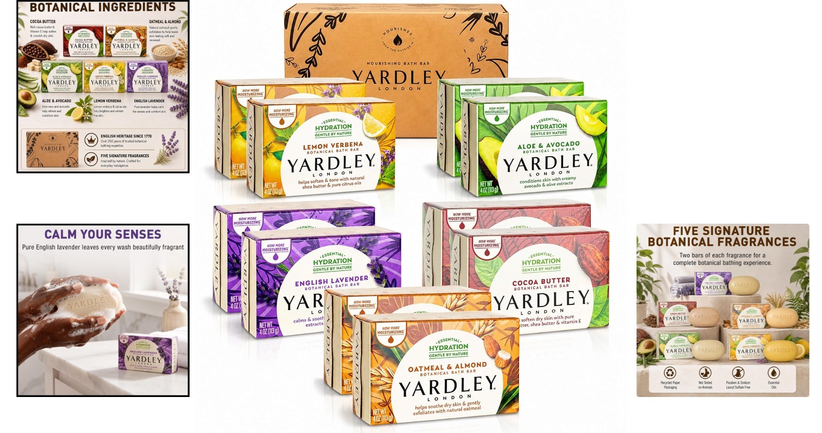 Indulge in 10 London Bath Bars: Hydrating Lavender, Aloe, Cocoa & Exfoliating