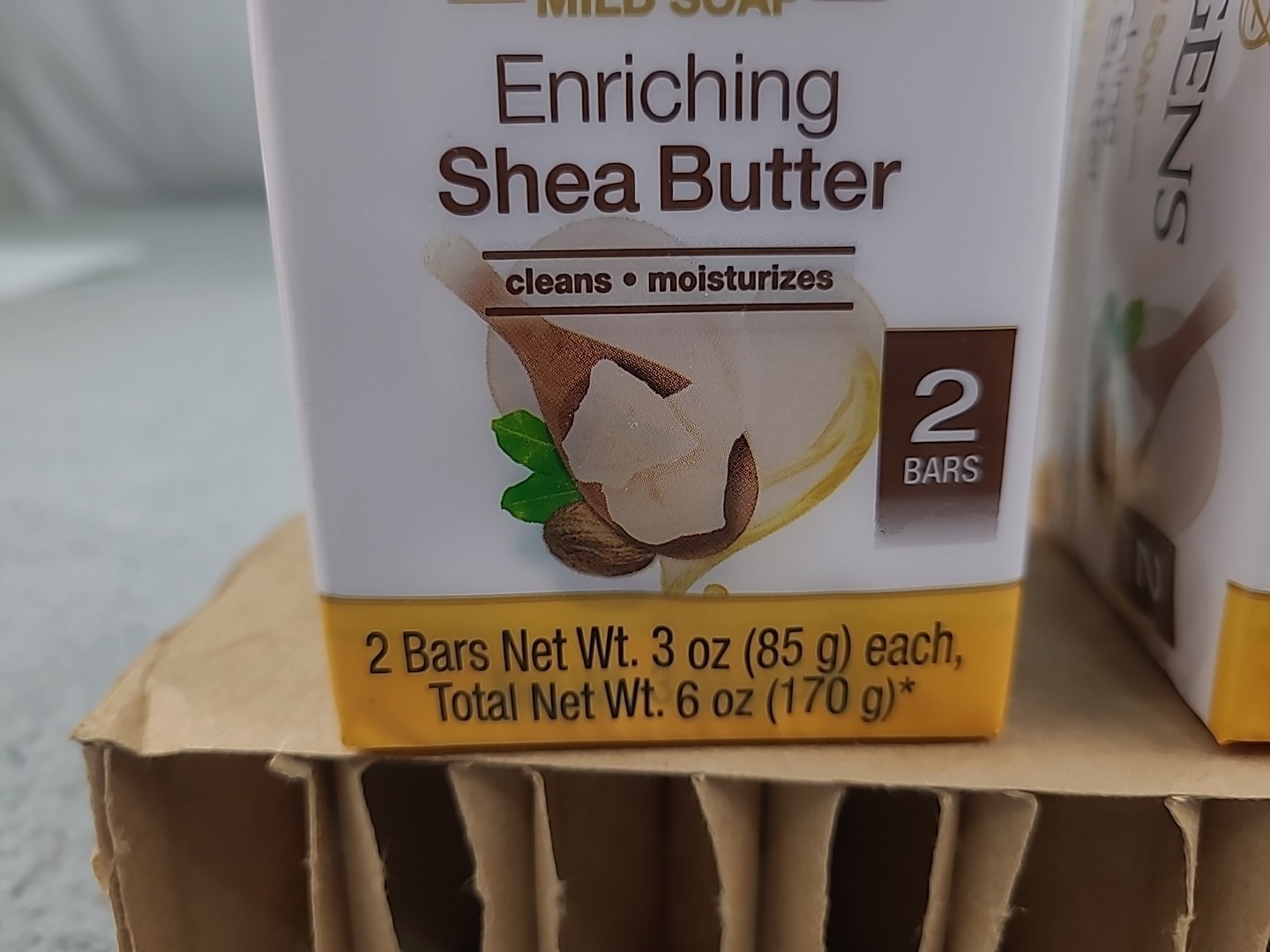 2x Jergens Mild Soap Enriching Shea Butter 3 Ounces 2 Bars per Pack